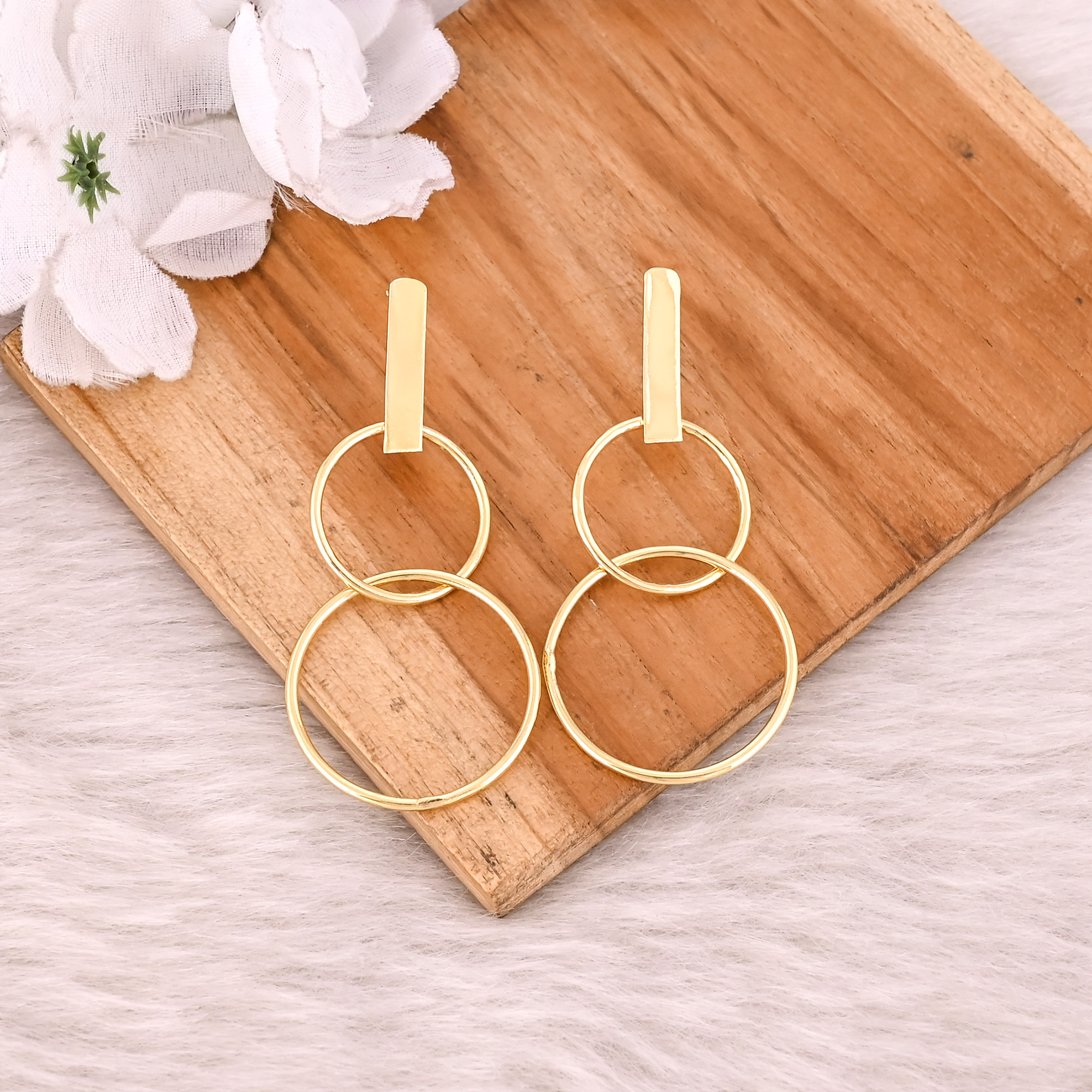 Wholesale Lot 25 Pairs Brass Yellow Gold Plated Handmade Women Stud Earring Jewelry