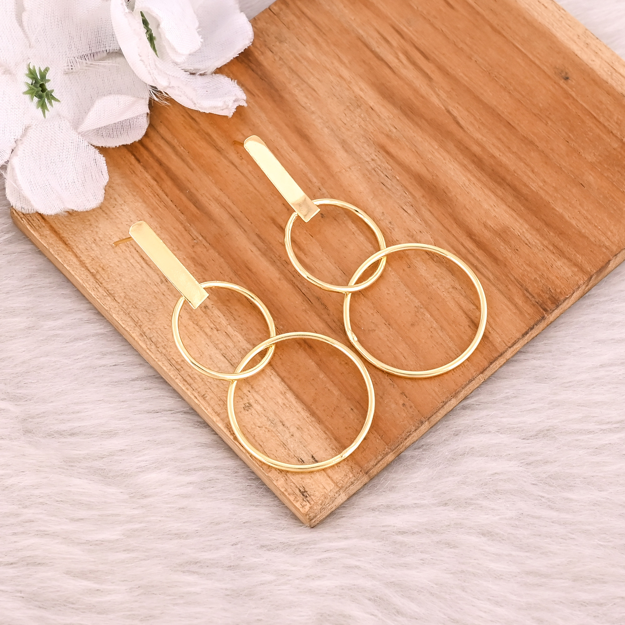 Wholesale Lot 25 Pairs Brass Yellow Gold Plated Handmade Women Stud Earring Jewelry