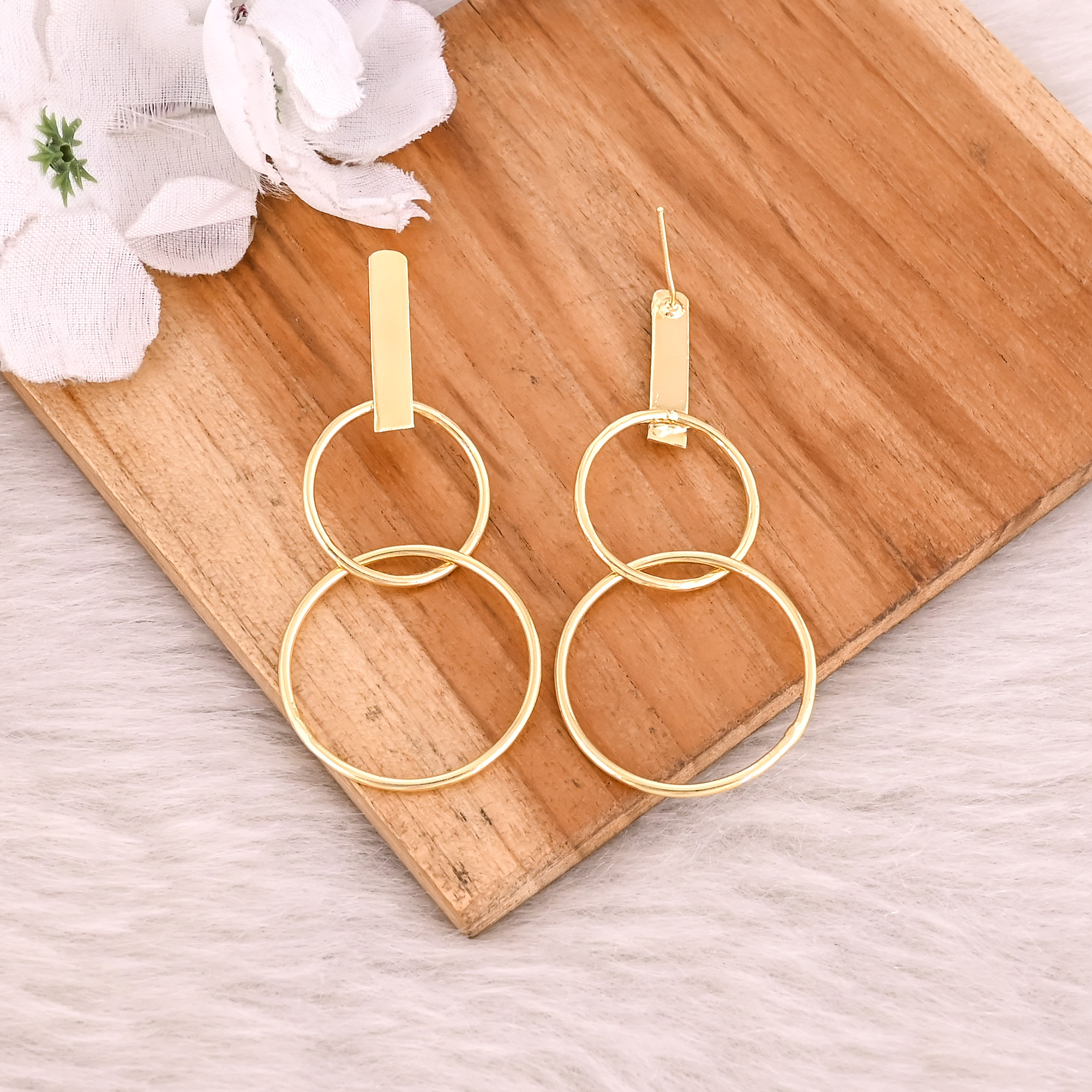 Wholesale Lot 25 Pairs Brass Yellow Gold Plated Handmade Women Stud Earring Jewelry