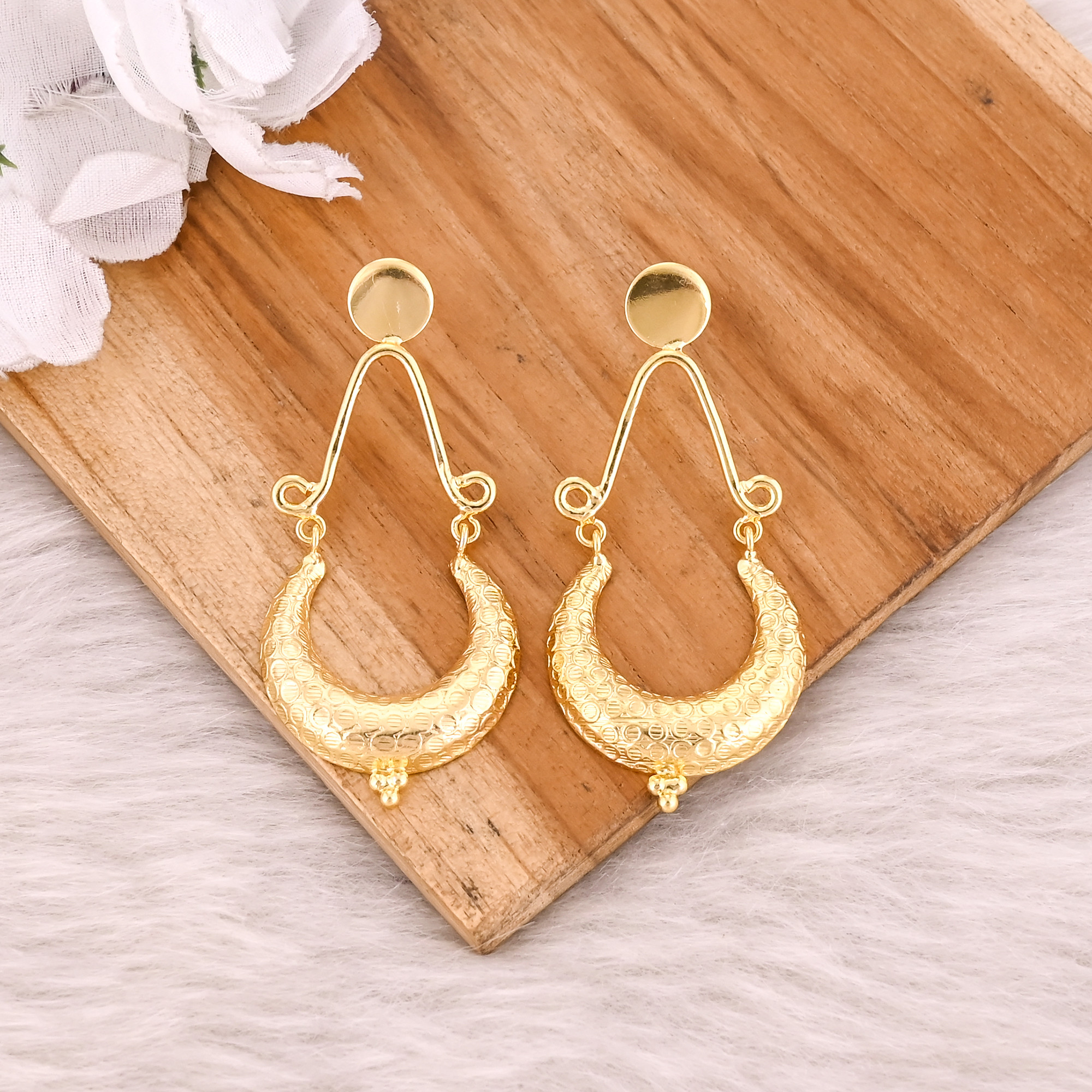 Wholesale Lot 25 Pairs Yellow Gold Plated Dangle Stud Earring Fashion Jewelry