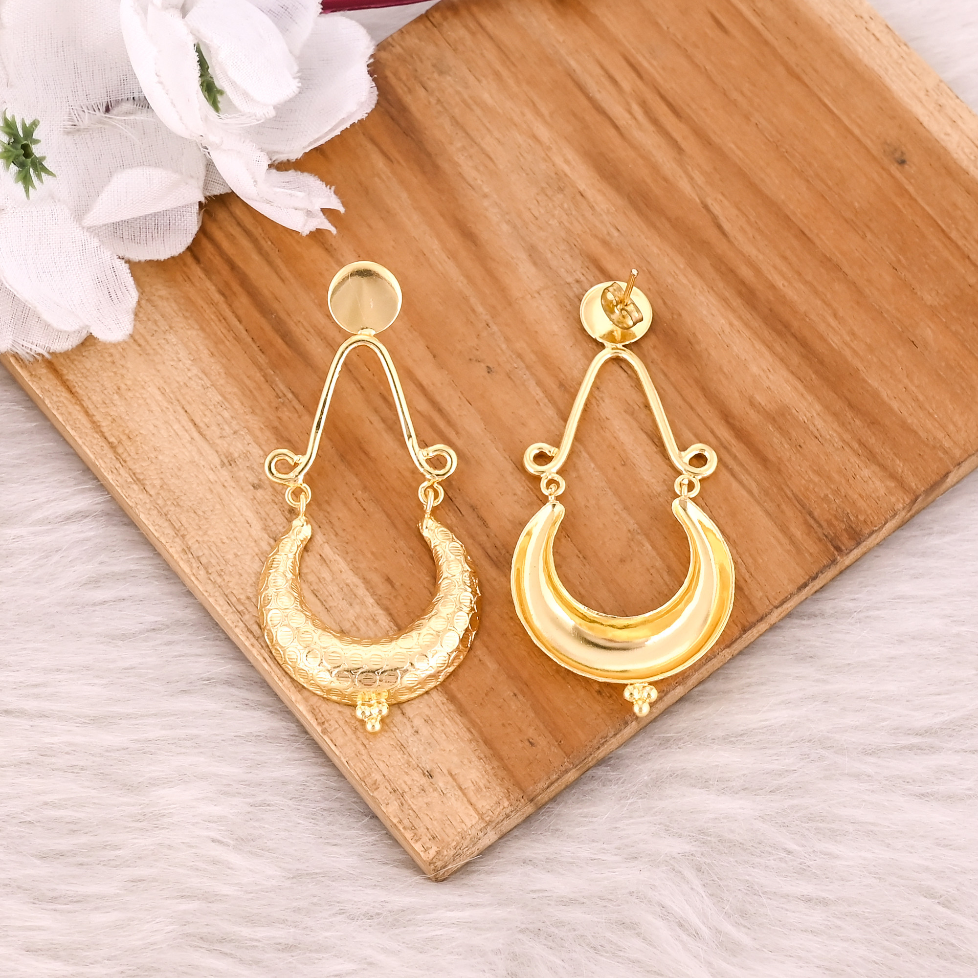 Wholesale Lot 25 Pairs Yellow Gold Plated Dangle Stud Earring Fashion Jewelry