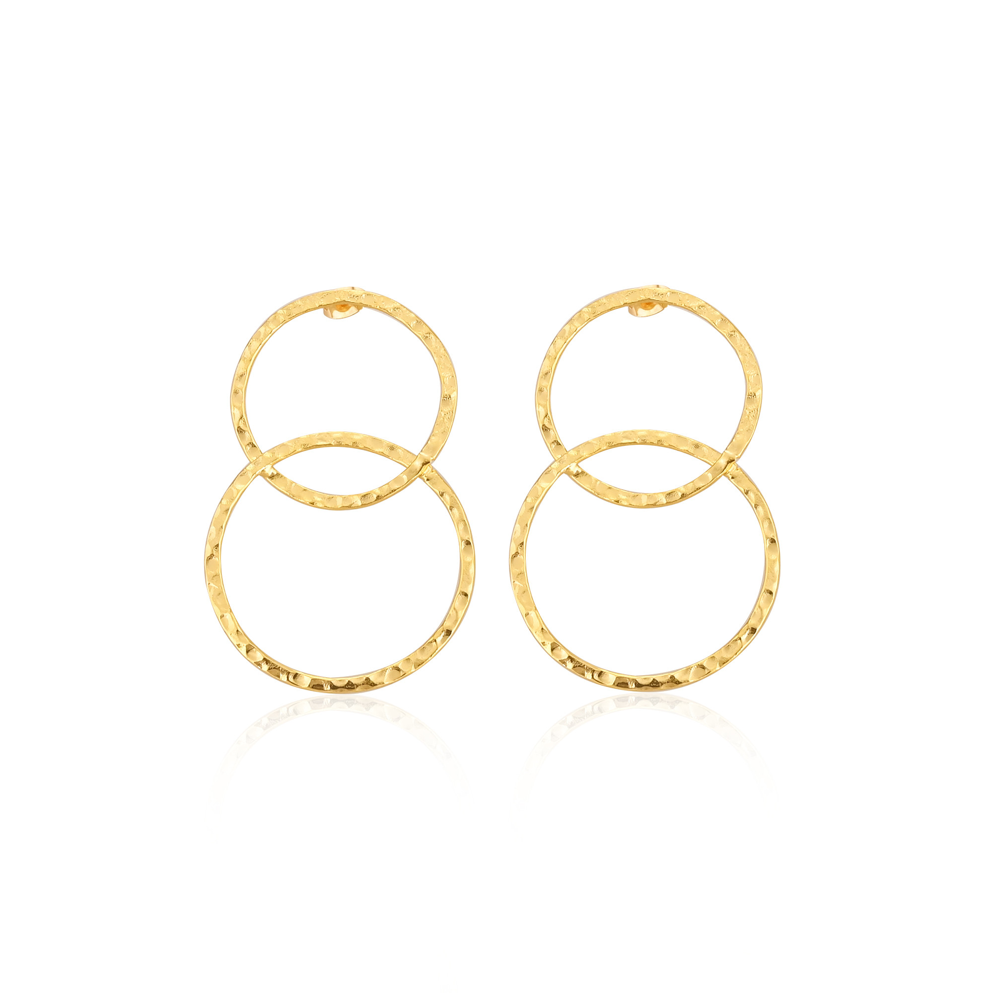 Brass Yellow Gold Plated Round Circle Dainty Handmade Designer Earring Wholesale lot 25 Pairs