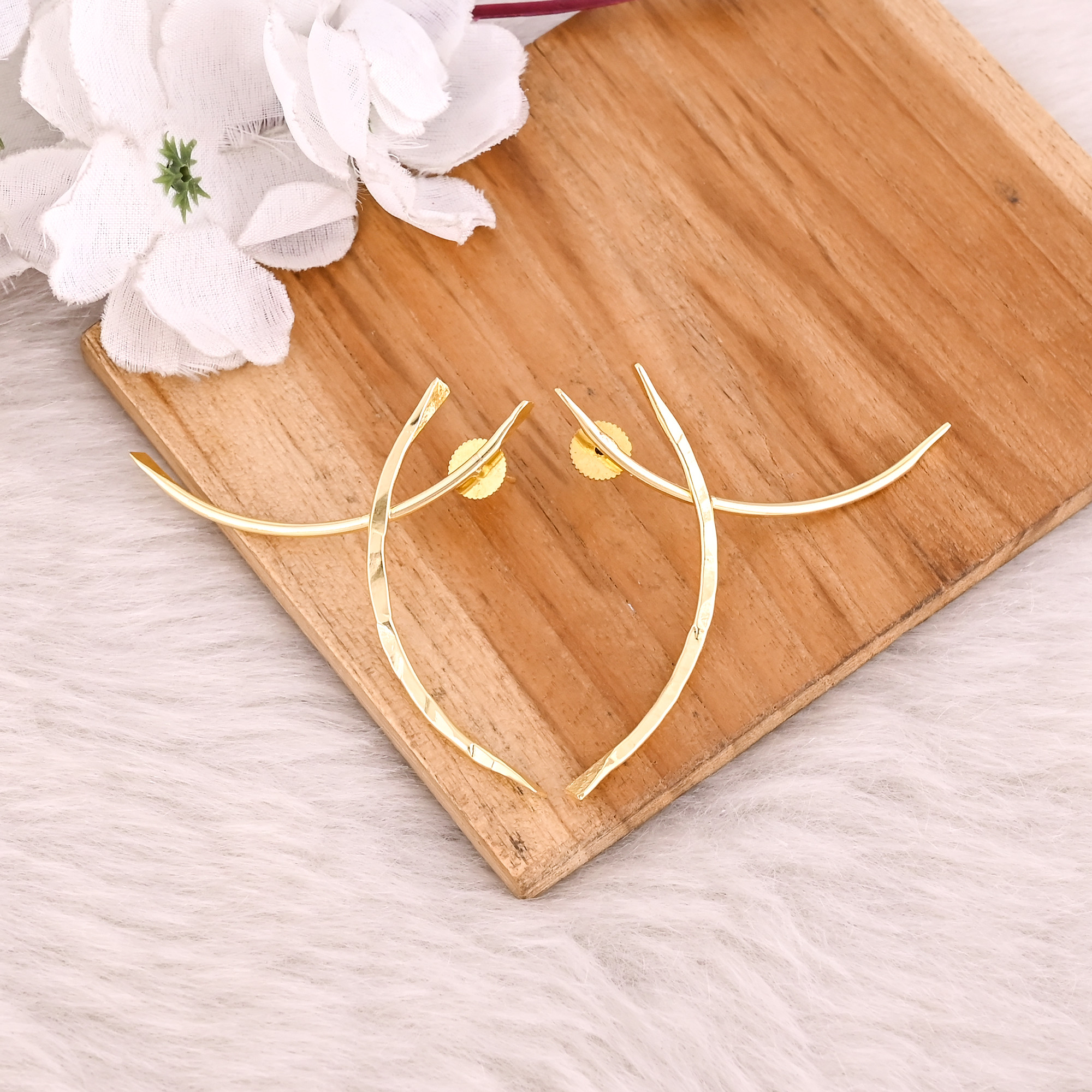 Wholesale Lot 25 pairs Yellow Gold Plated Handmade Designer Stud Earring