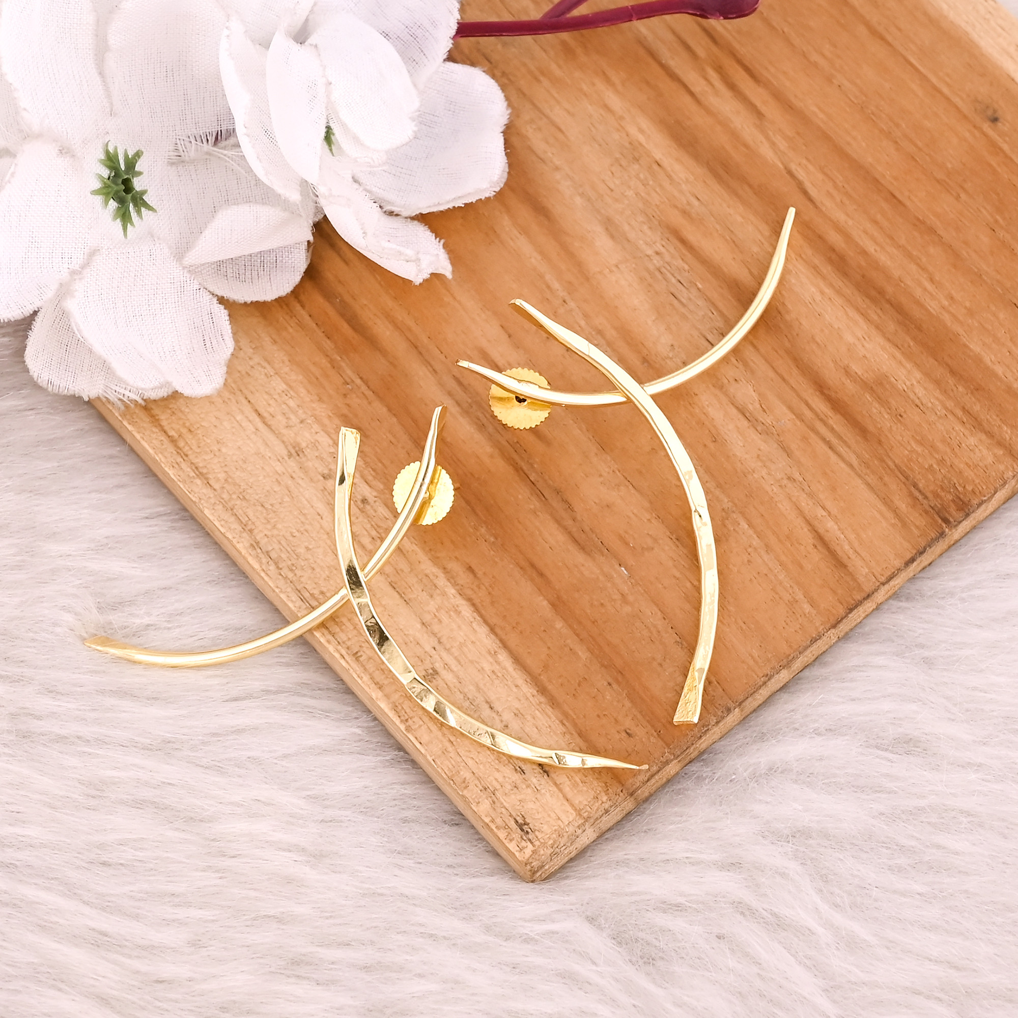 Wholesale Lot 25 pairs Yellow Gold Plated Handmade Designer Stud Earring