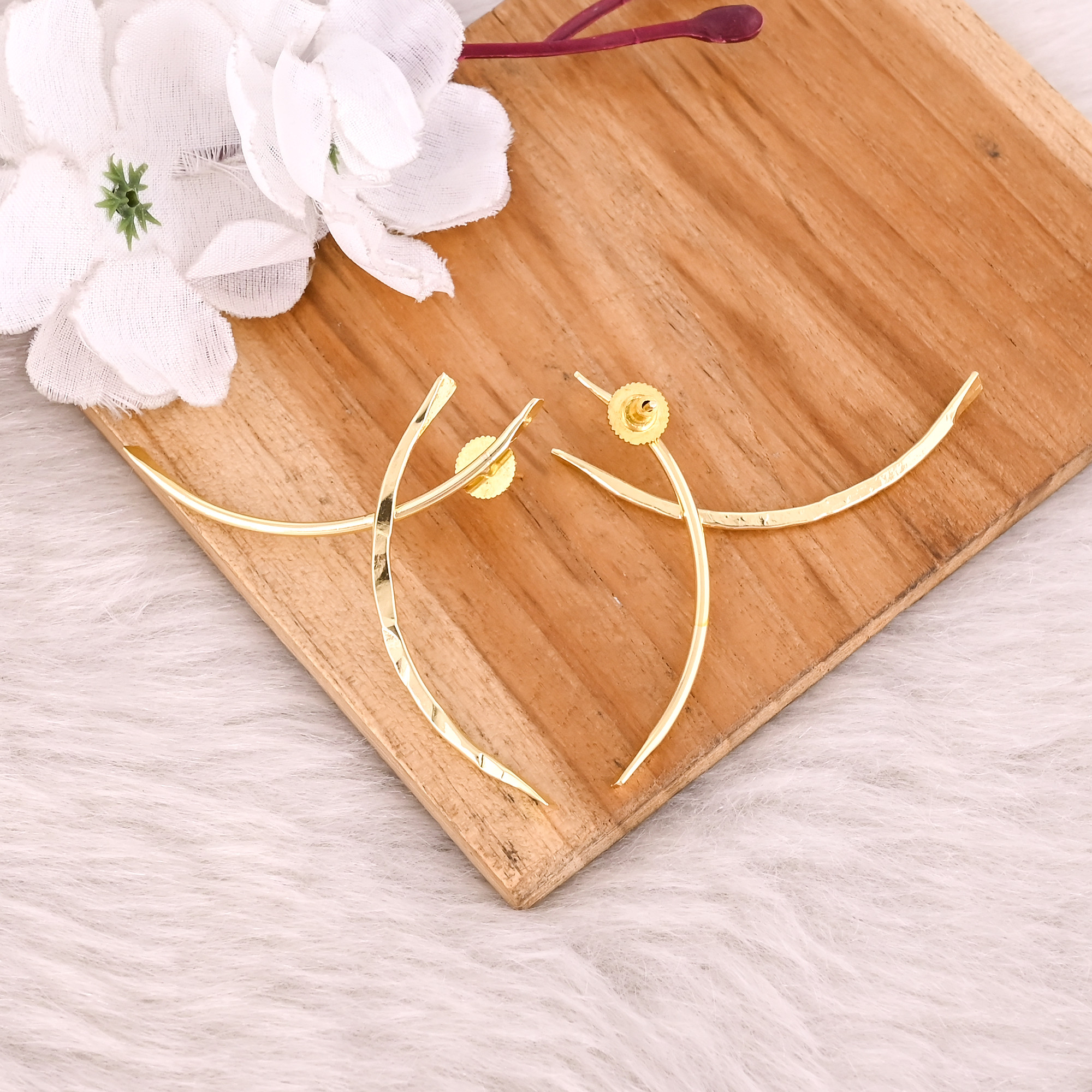 Wholesale Lot 25 pairs Yellow Gold Plated Handmade Designer Stud Earring