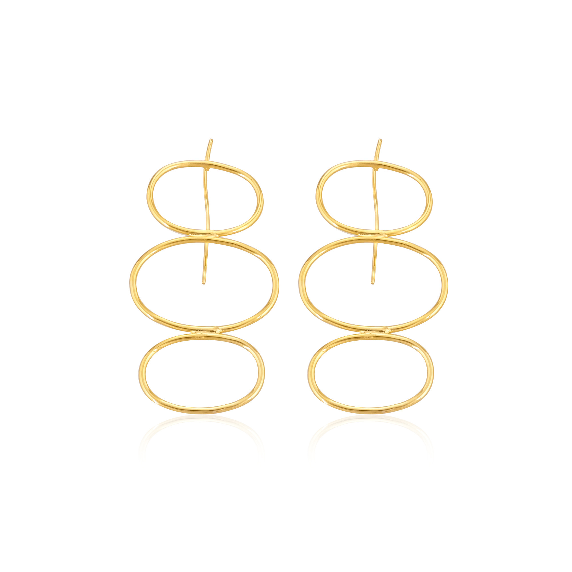 Brass Yellow Gold Plated Handmade Dangle Earring Wholesale Lot 25 Pairs