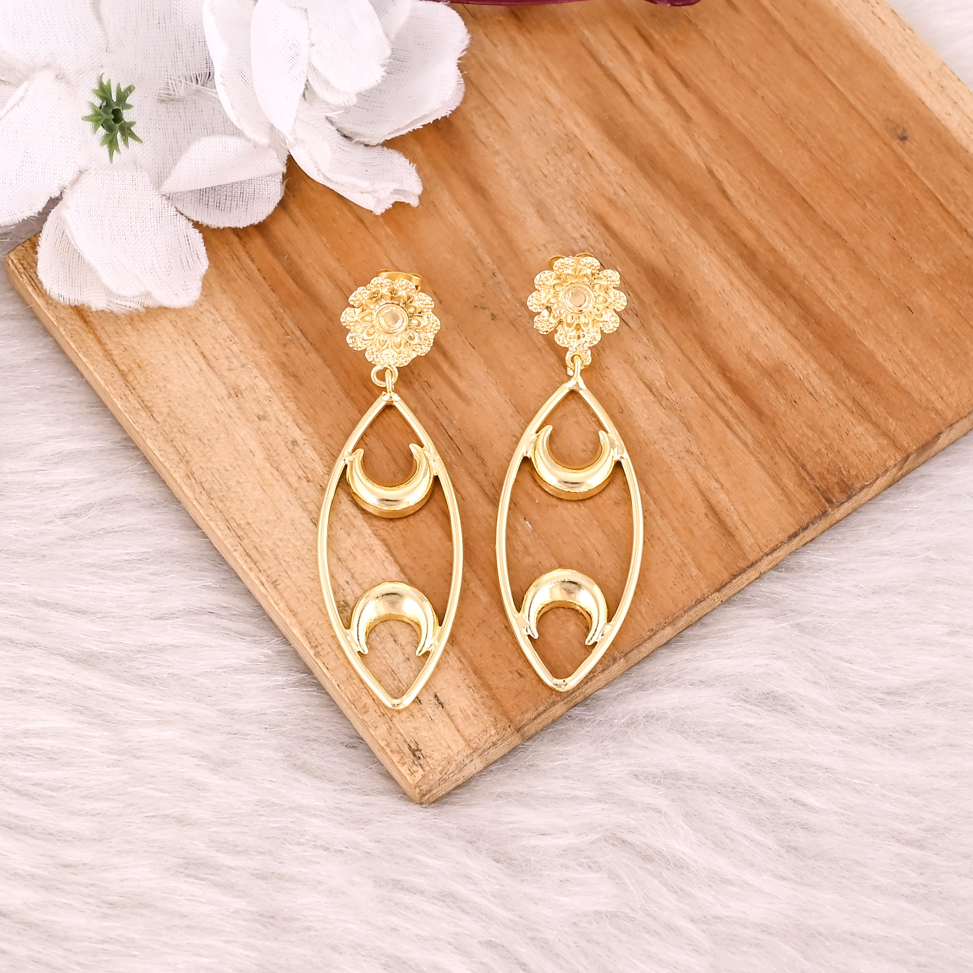 Wholesale Lot 25 Pairs Yellow Gold Plated Handmade Brass Boho Designer Earring