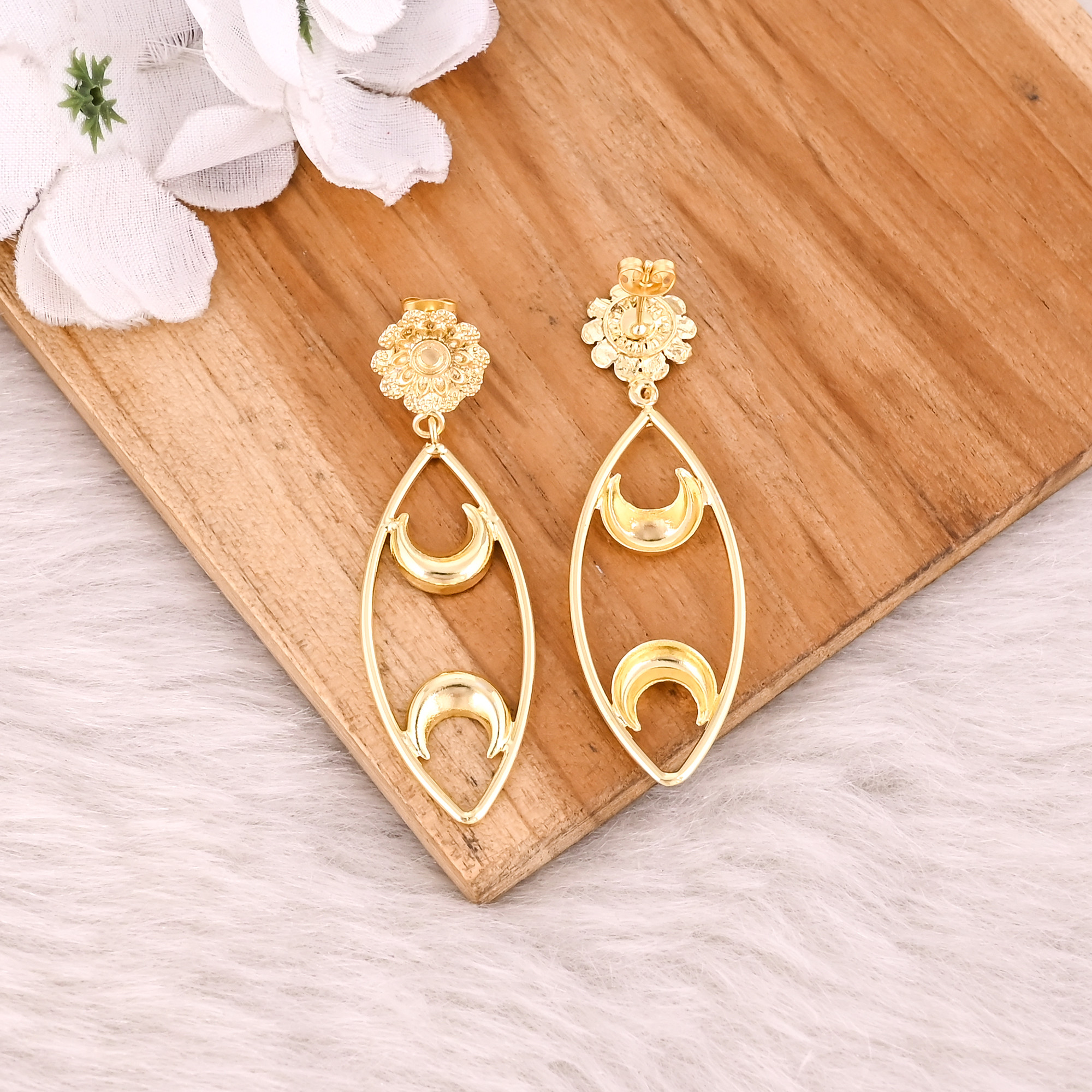 Wholesale Lot 25 Pairs Yellow Gold Plated Handmade Brass Boho Designer Earring