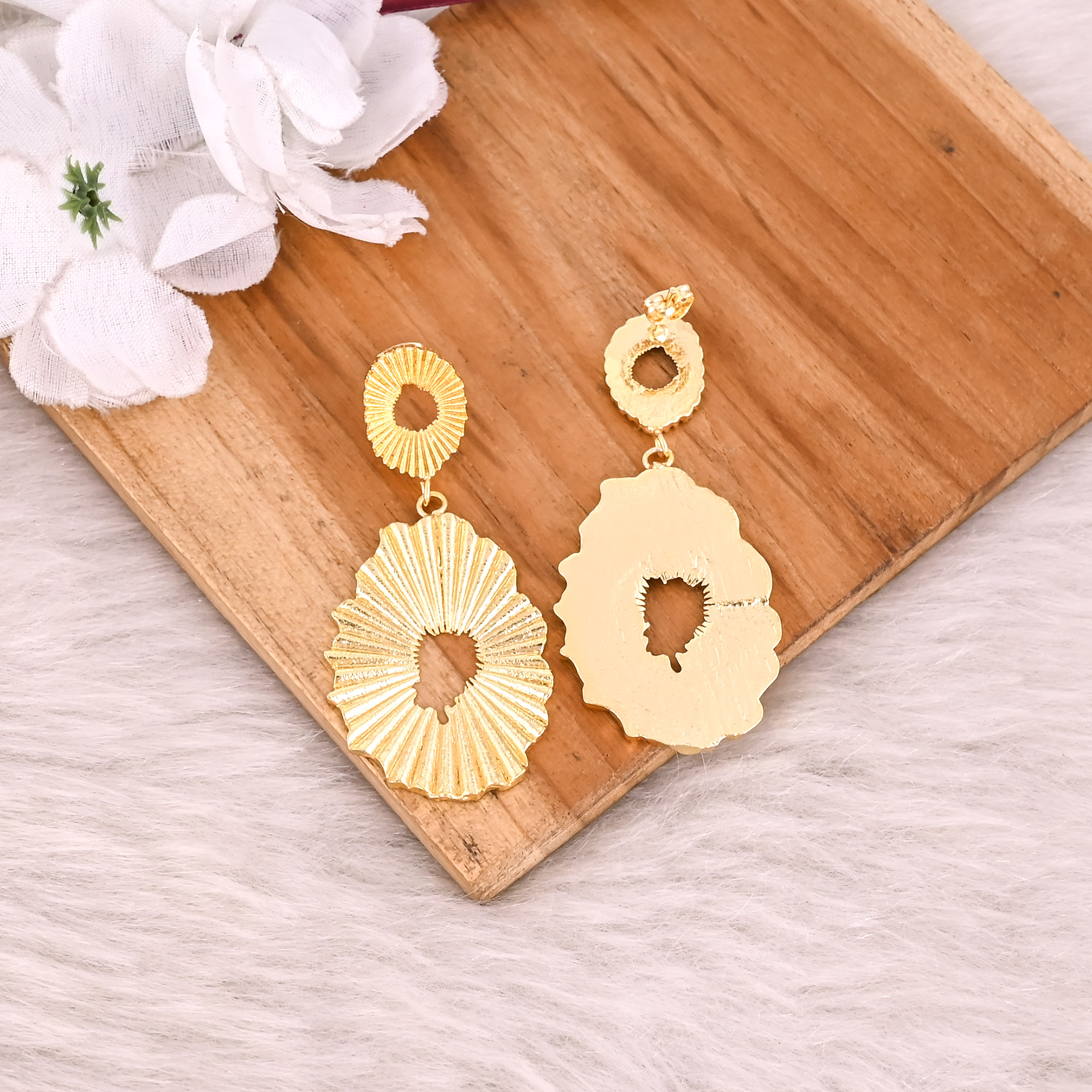 Brass Yellow Gold Plated Wholesale Lot 25 pairs Designer Stud Earring Charm Jewelry