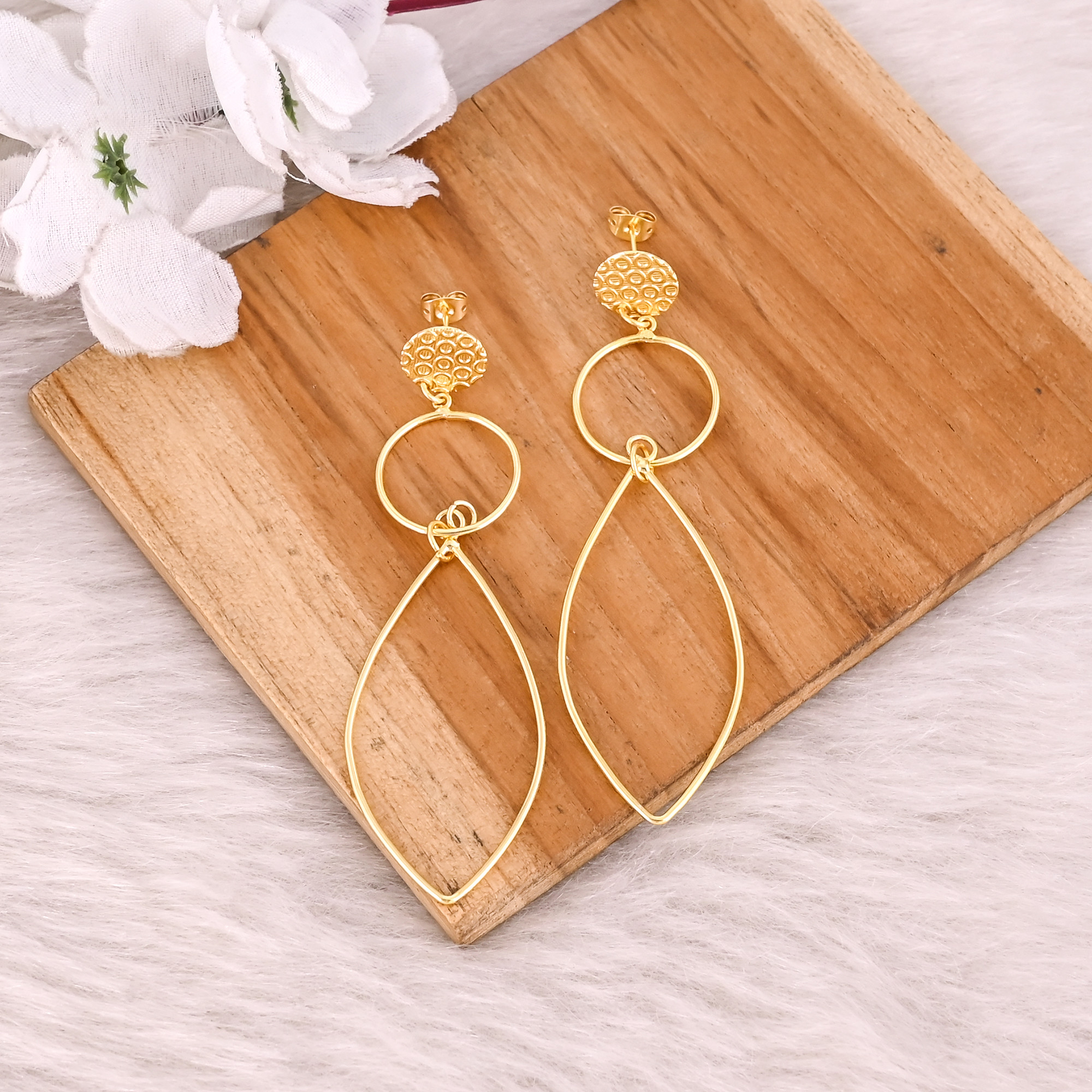 Wholesale Lot 25 Pairs Brass Yellow Gold Plated Handmade Designer Women Earring