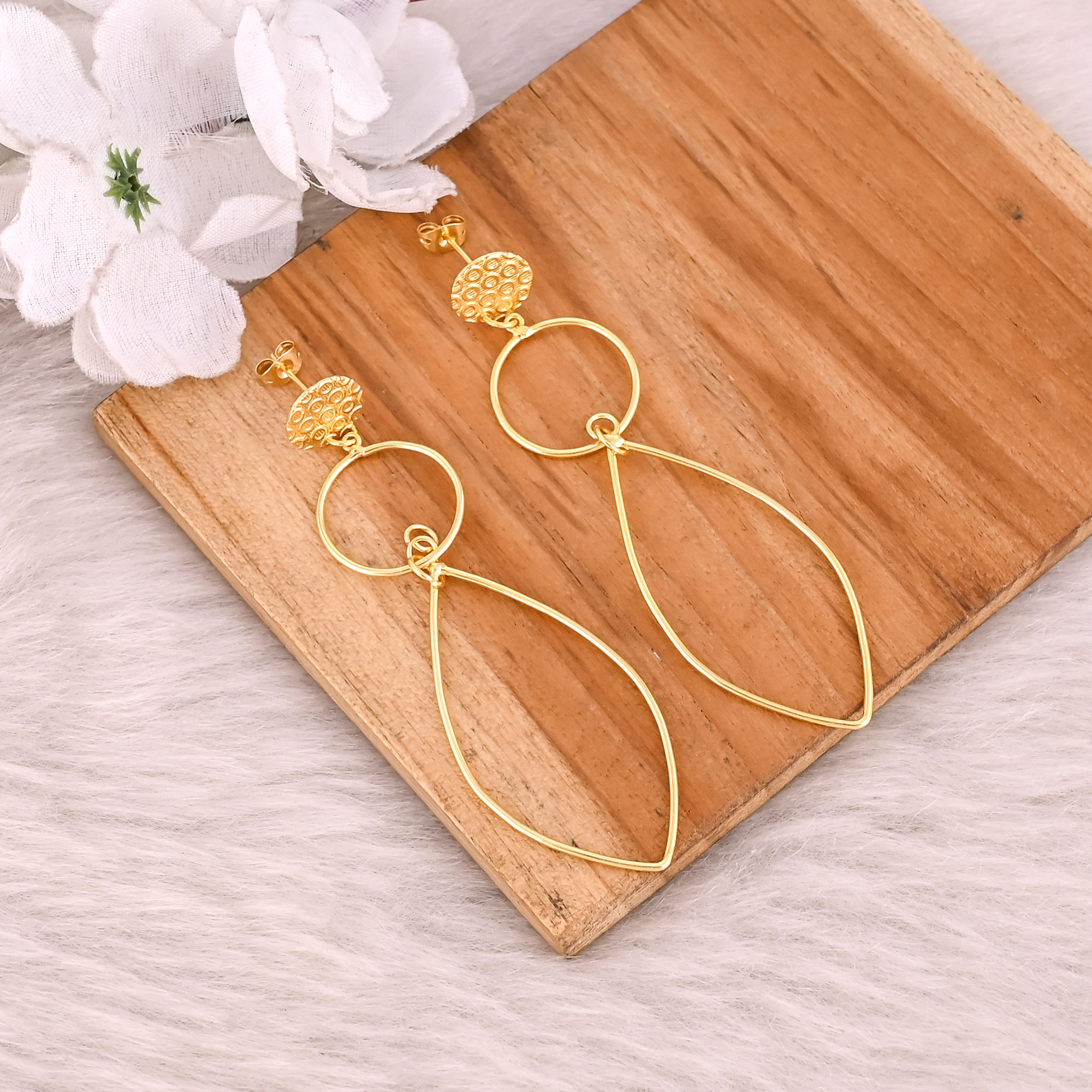 Wholesale Lot 25 Pairs Brass Yellow Gold Plated Handmade Designer Women Earring