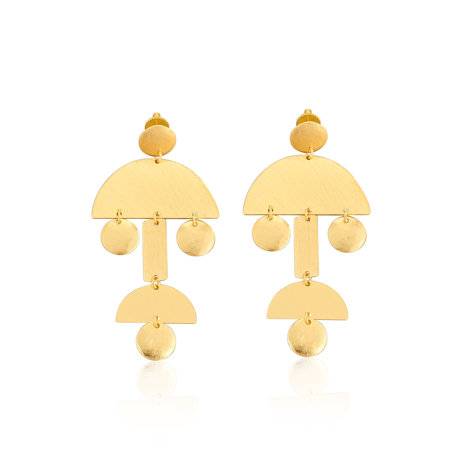 Wholesale Lot 25 Pairs Yellow Gold Plated brass Matte Finish Earring Anniversary Gifts