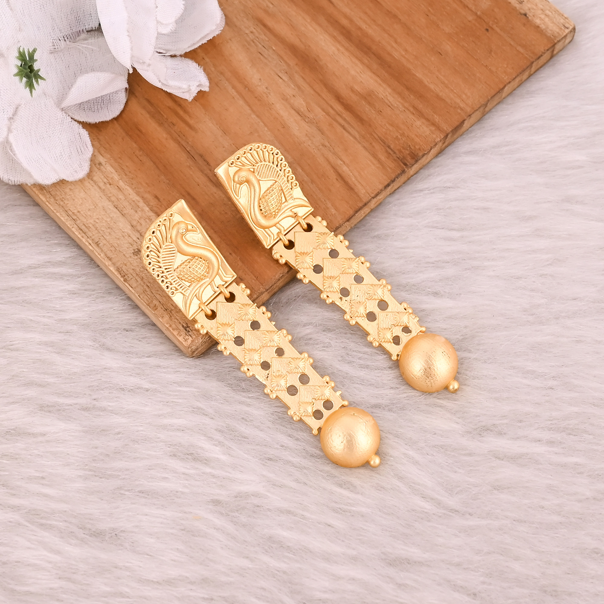 Yellow Gold Plated Brass Handmade Boho Designer Stud Earring Wholesale Lot 25 Pairs