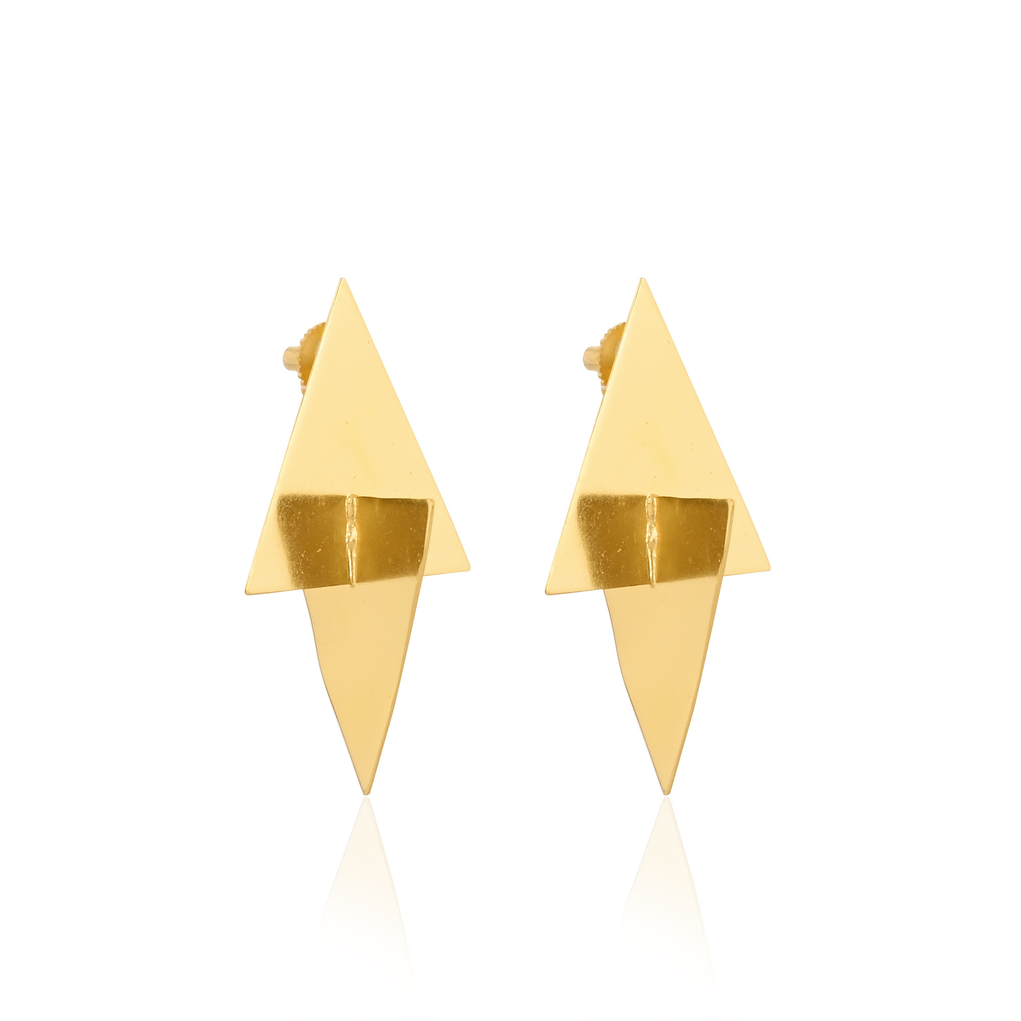 Yellow Gold Plated Brass Handmade Designer Womens Stud Earring Wholesale Lot 25 Pairs
