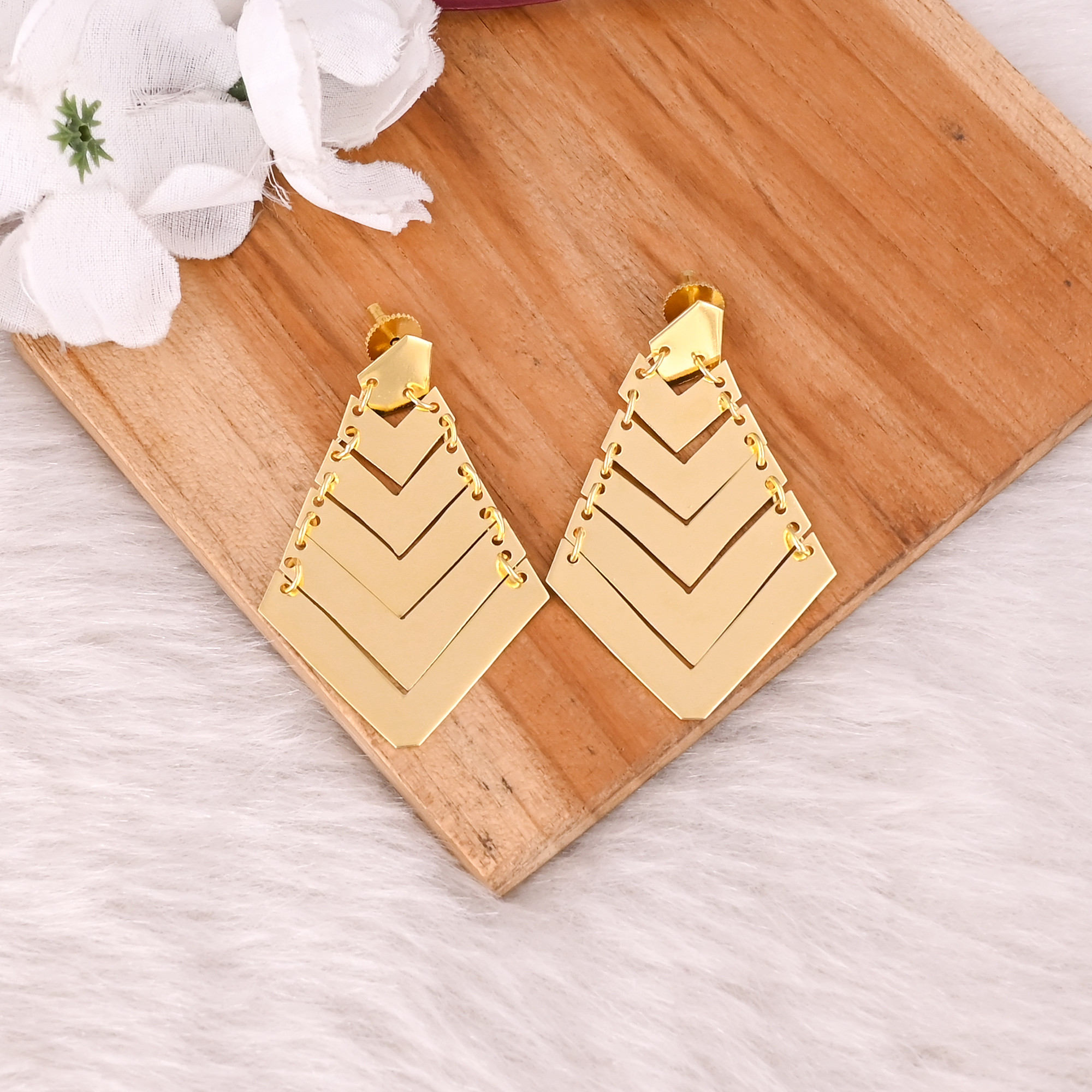 Wholesale 25 Pair Lot Brass Gold Plated Dangle Stud Earring Handmade Jewelry