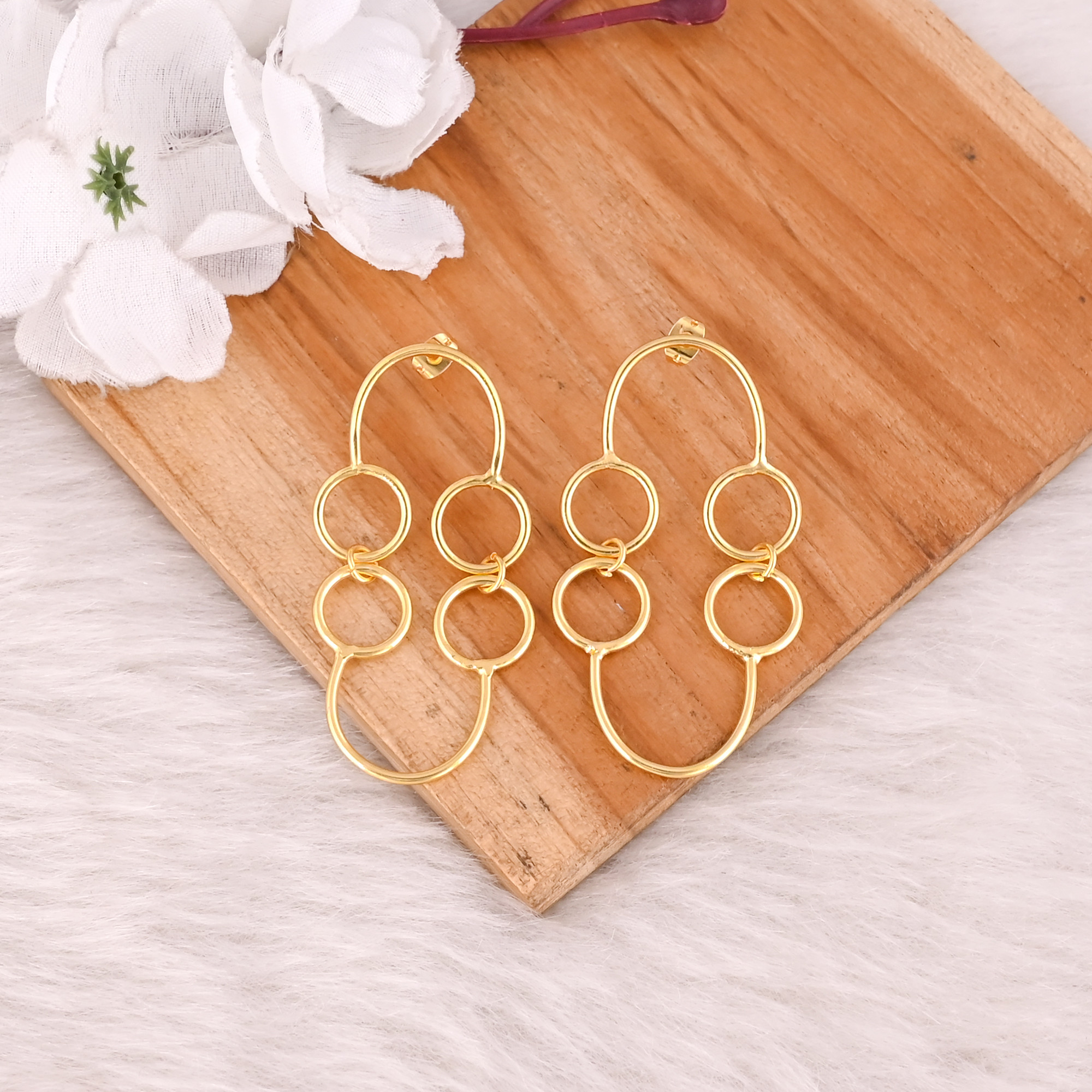 Wholesale Lot 25 Pairs Yellow Gold Plated brass Handmade Boho Earring Anniversary Gift