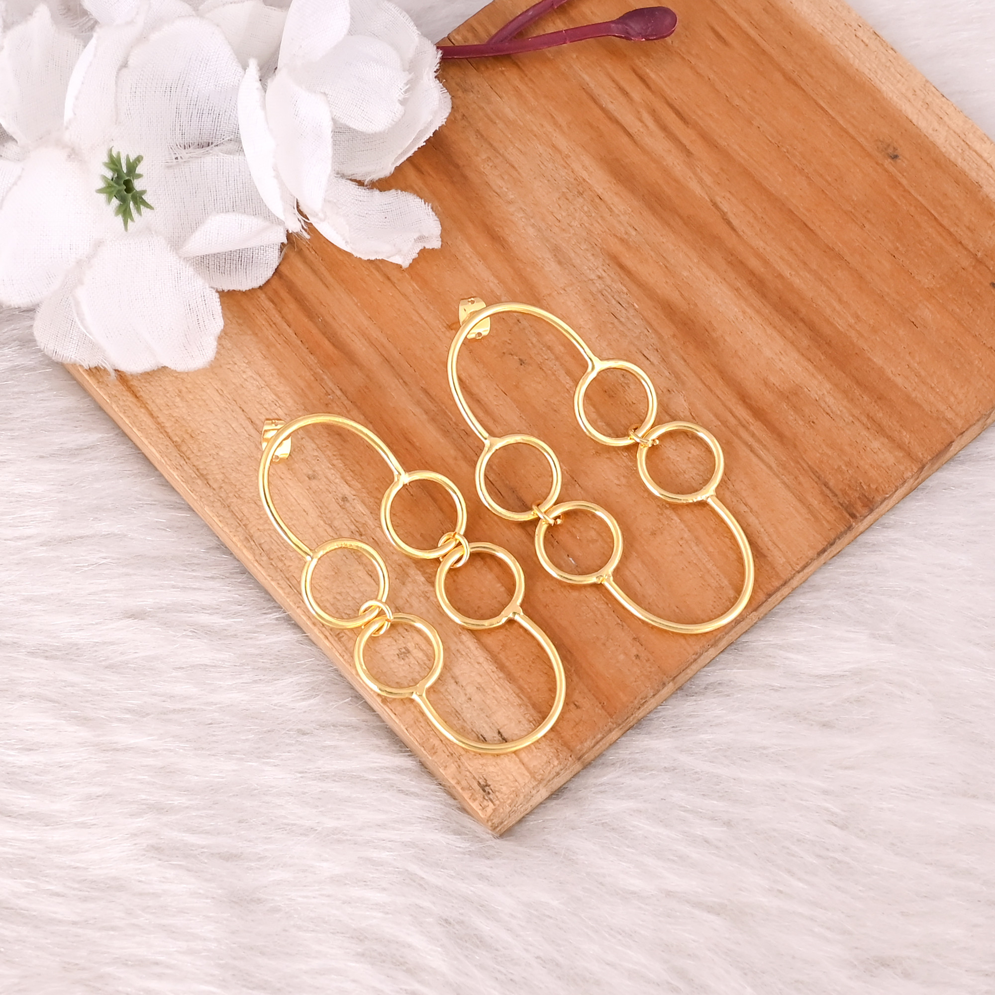 Wholesale Lot 25 Pairs Yellow Gold Plated brass Handmade Boho Earring Anniversary Gift