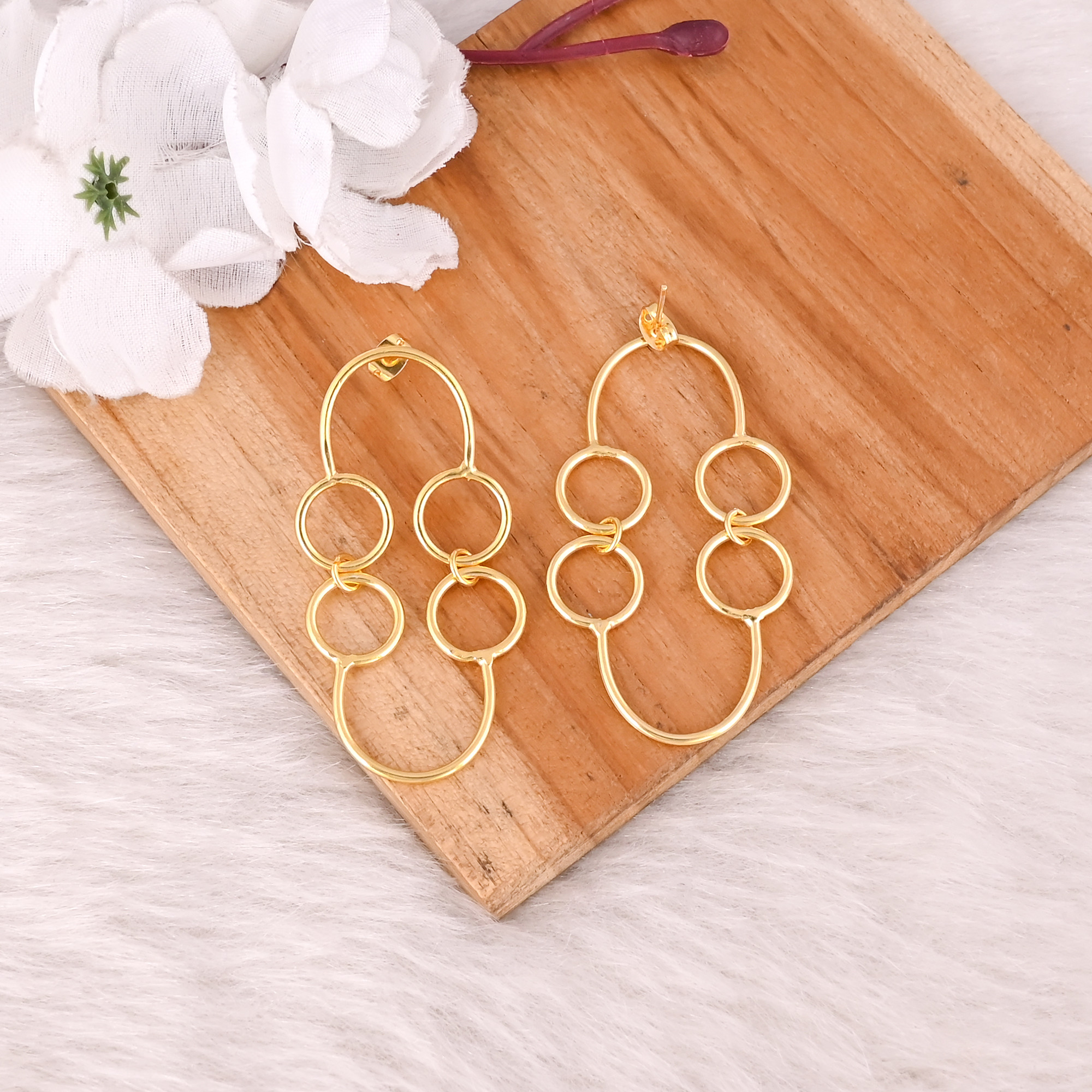 Wholesale Lot 25 Pairs Yellow Gold Plated brass Handmade Boho Earring Anniversary Gift
