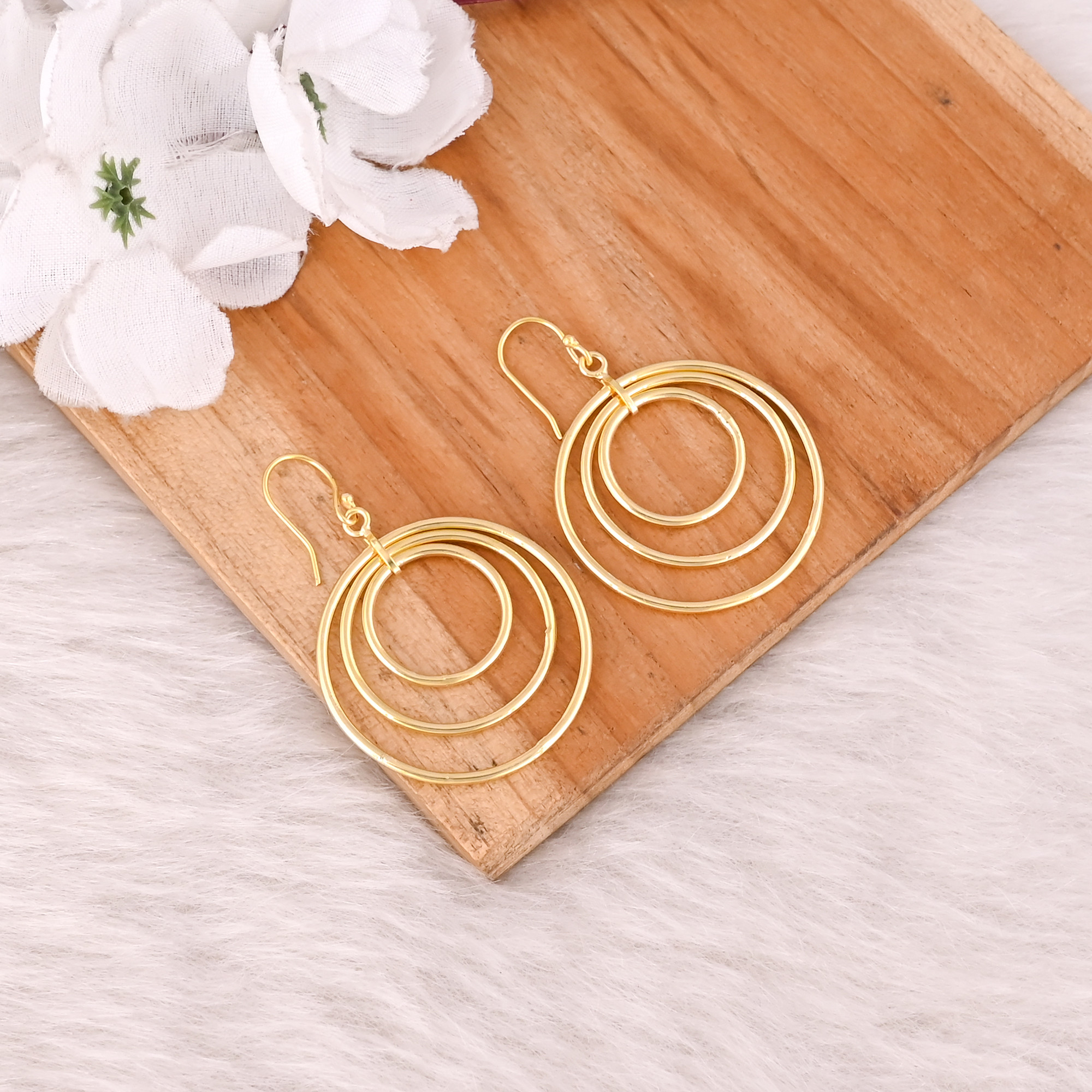 Wholesale Lot 25 Pairs Yellow Gold Plated Handmade Designer Dangler Earring