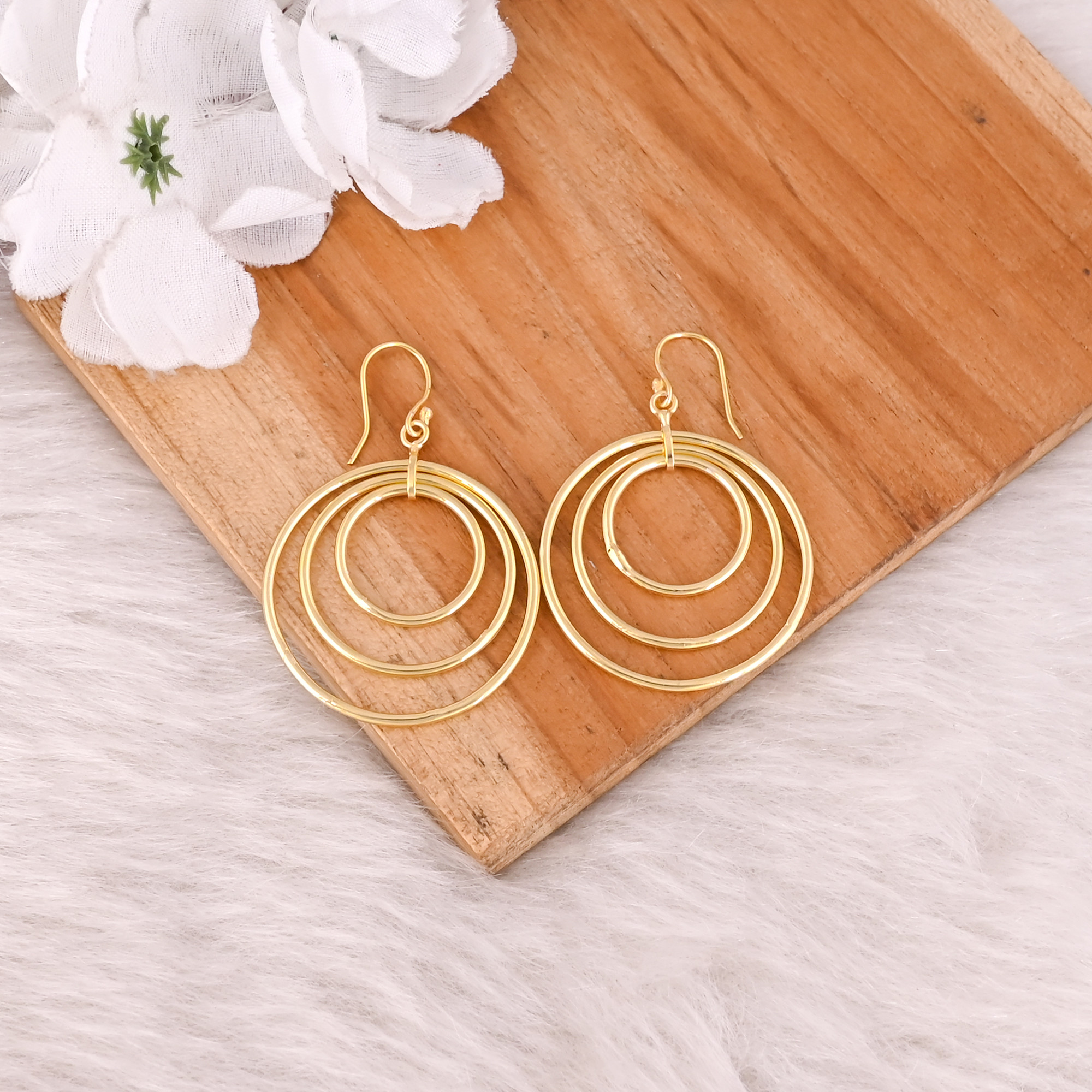 Wholesale Lot 25 Pairs Yellow Gold Plated Handmade Designer Dangler Earring