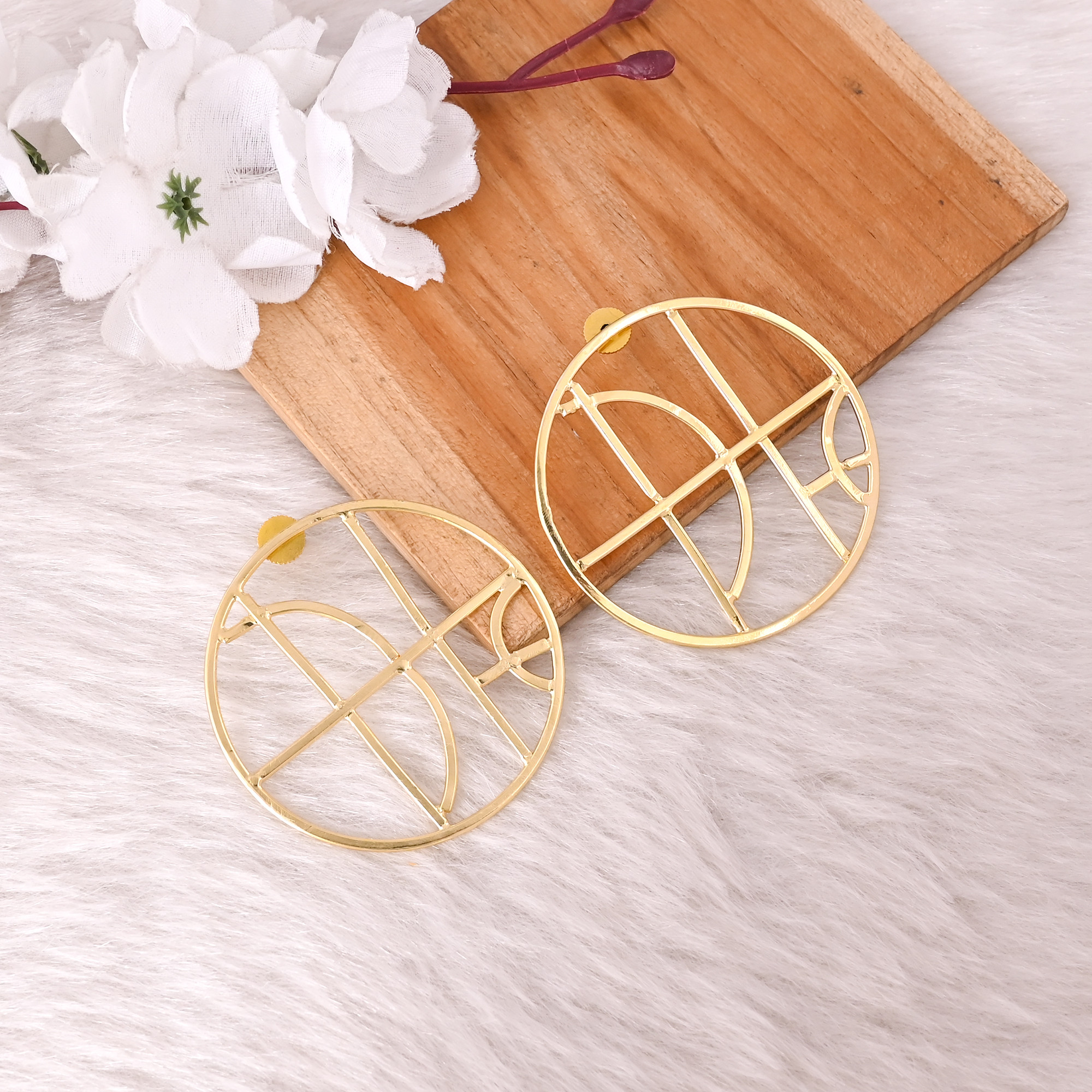 Wholesale Lot 25 Pairs Yellow Gold Plated Handmade Designer Women Stud Earring Cham Jewelry