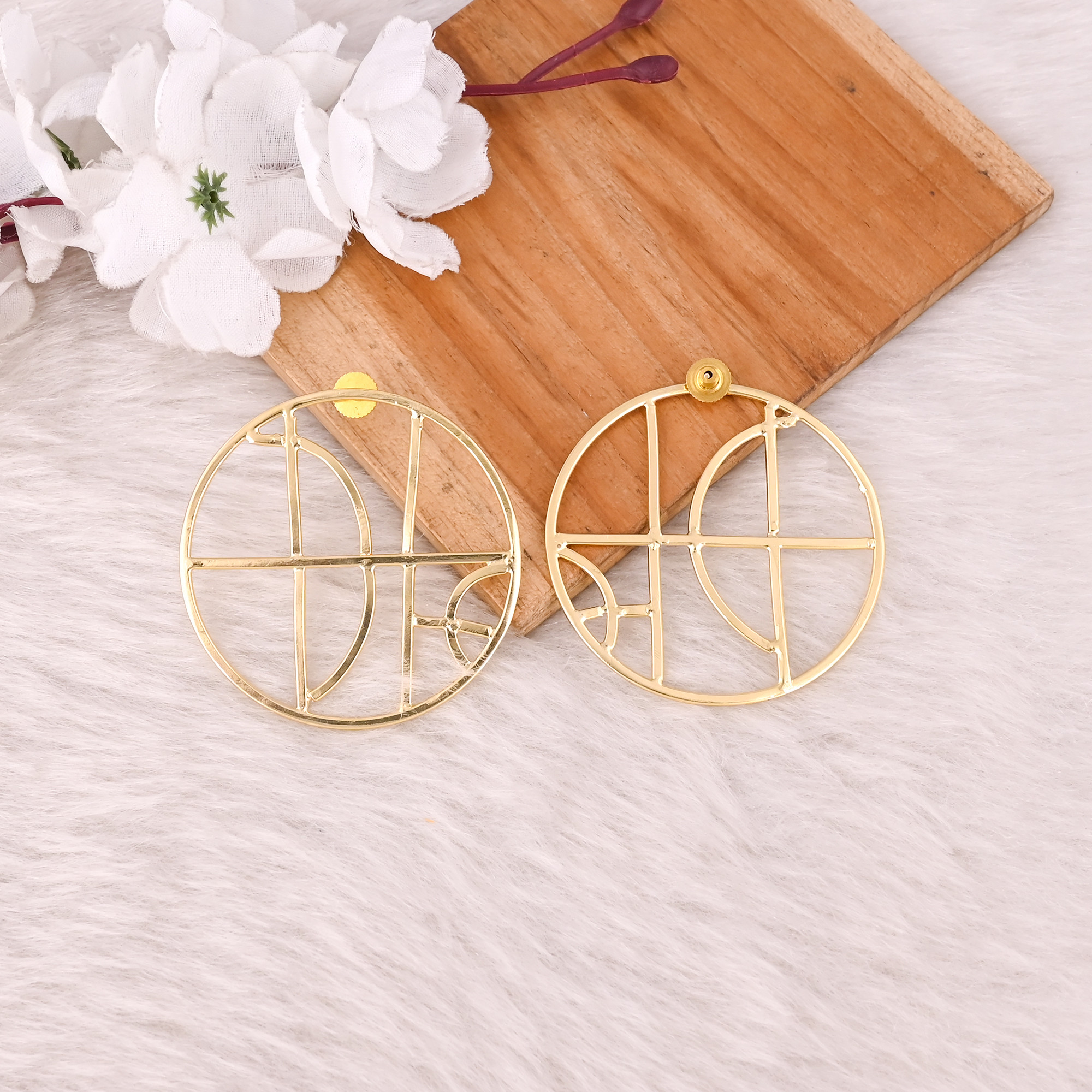 Wholesale Lot 25 Pairs Yellow Gold Plated Handmade Designer Women Stud Earring Cham Jewelry