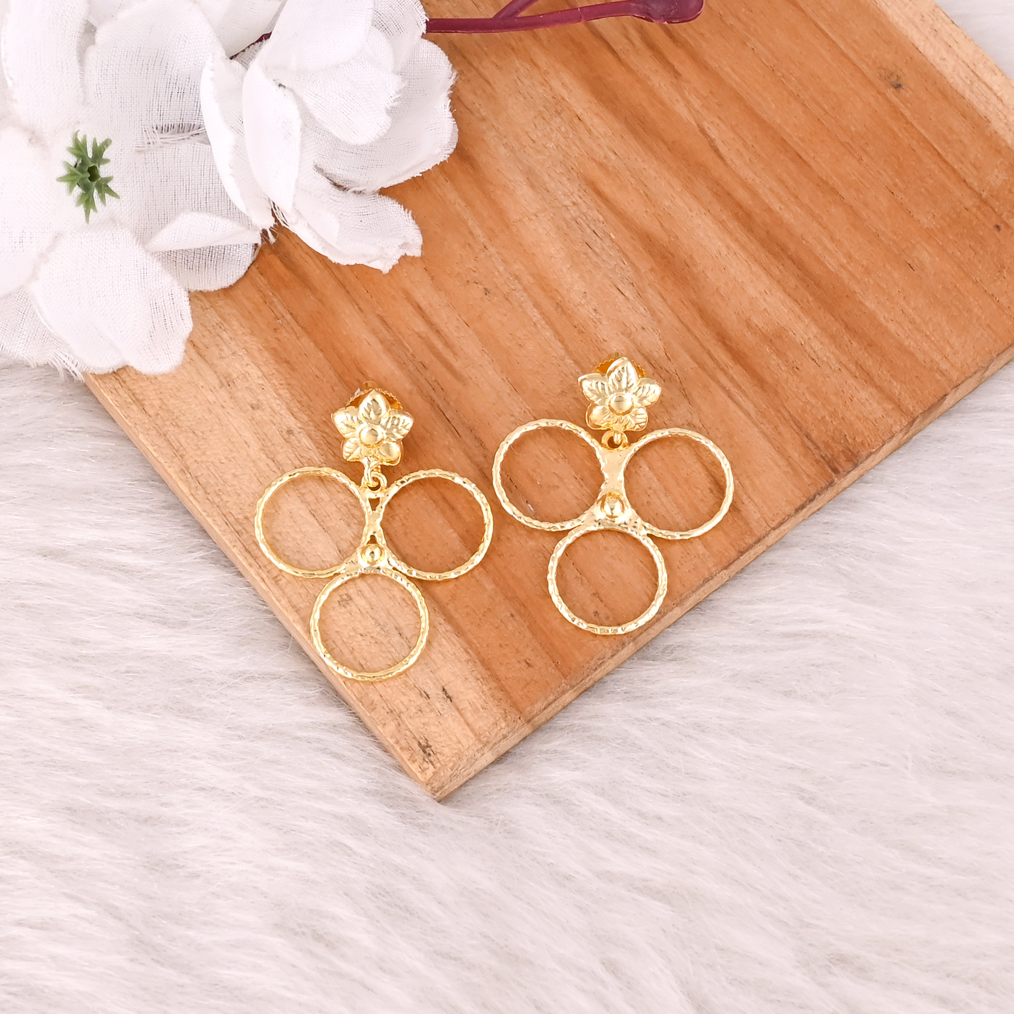 Wholesale Lot 25 Pairs Yellow Gold Plated Handmade Designer Stud Earring Jewelry