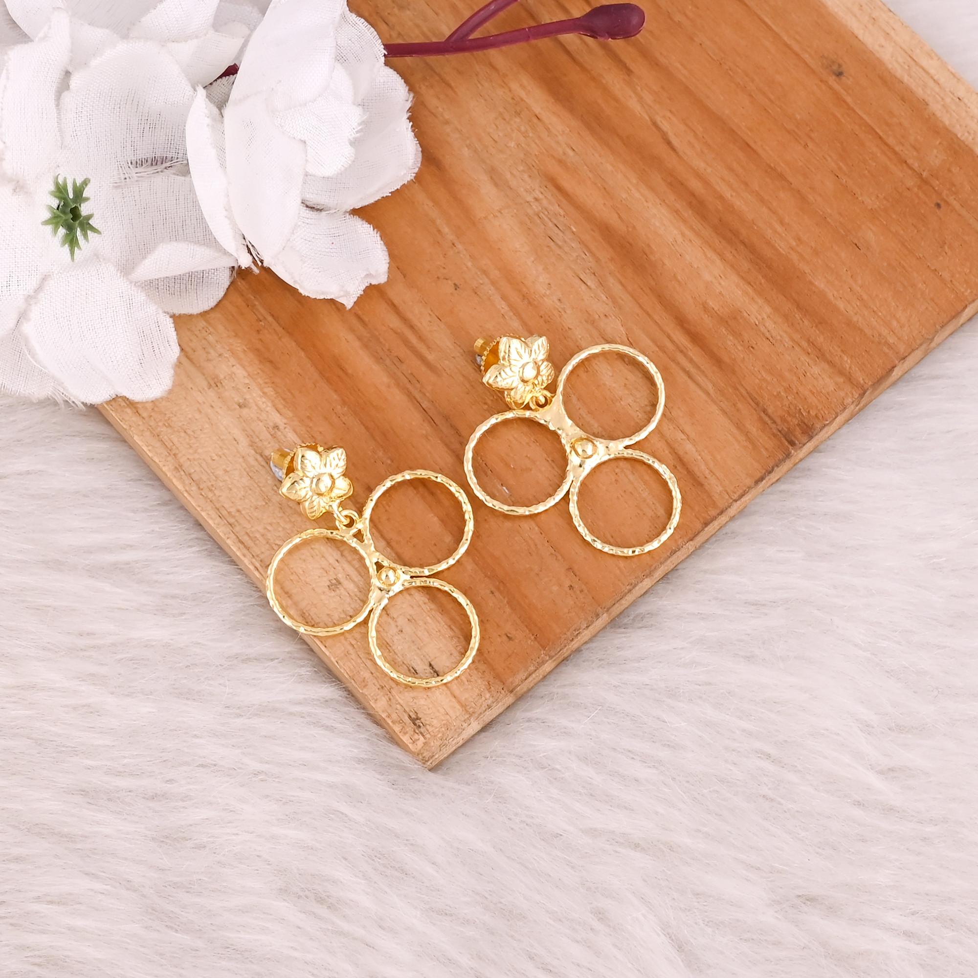 Wholesale Lot 25 Pairs Yellow Gold Plated Handmade Designer Stud Earring Jewelry