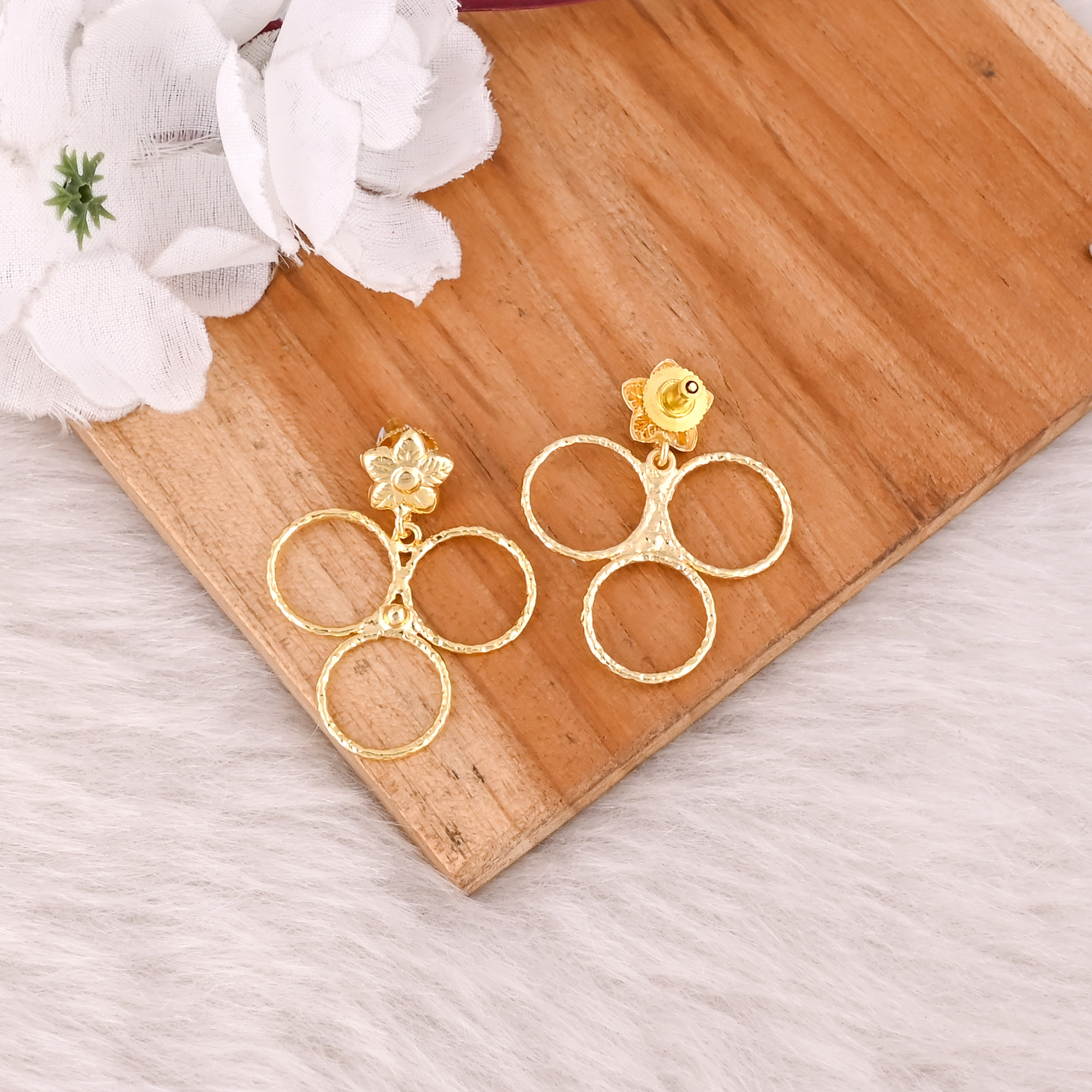 Wholesale Lot 25 Pairs Yellow Gold Plated Handmade Designer Stud Earring Jewelry