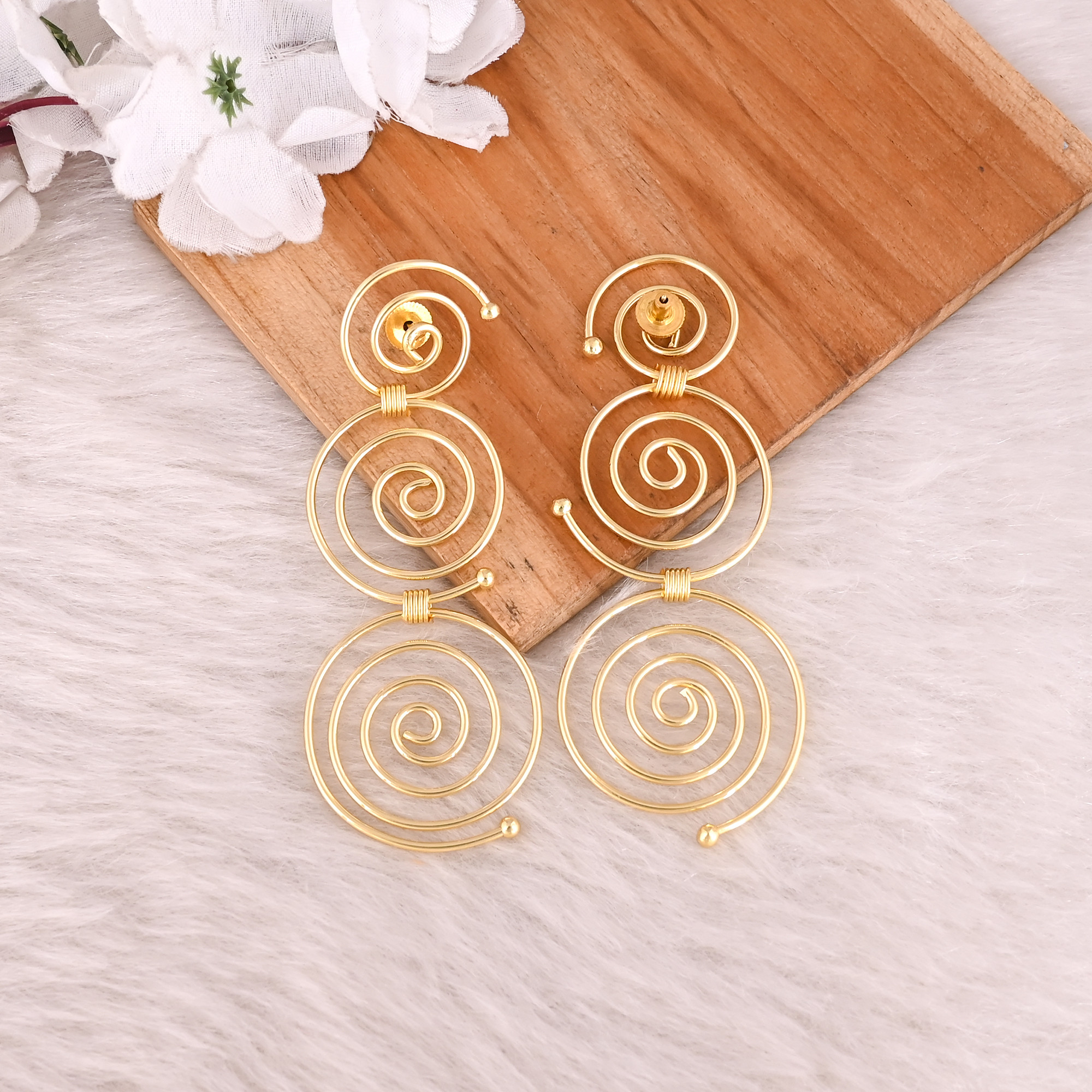 Brass Yellow Gold Plated Handmade Designer Wholesale Lot 25 Pairs Fashion Earring Jewelry