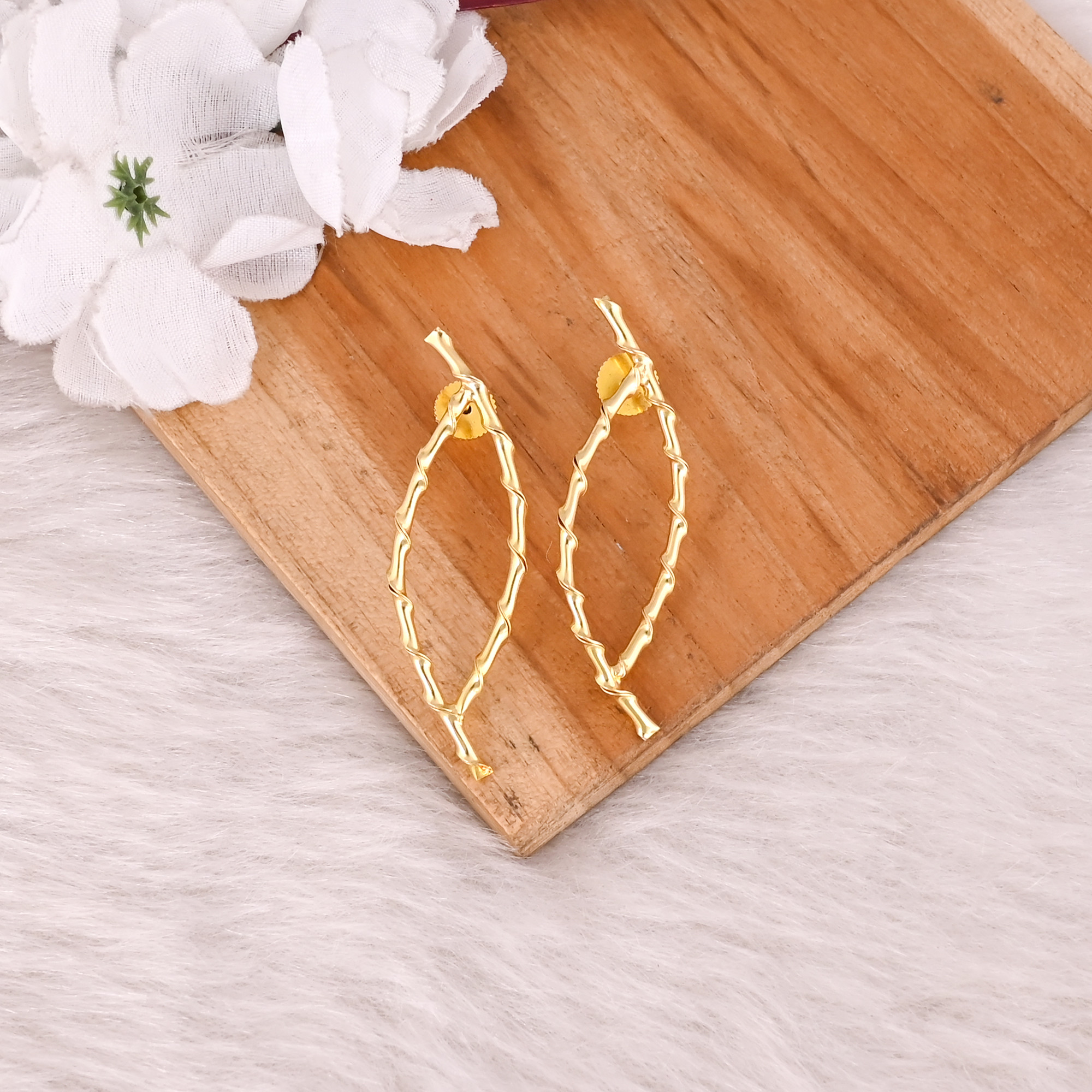Wholesale Lot 25 Pairs Yellow Gold Plated Brass Handmade Designer Stud Earring  Minimalist Jewelry