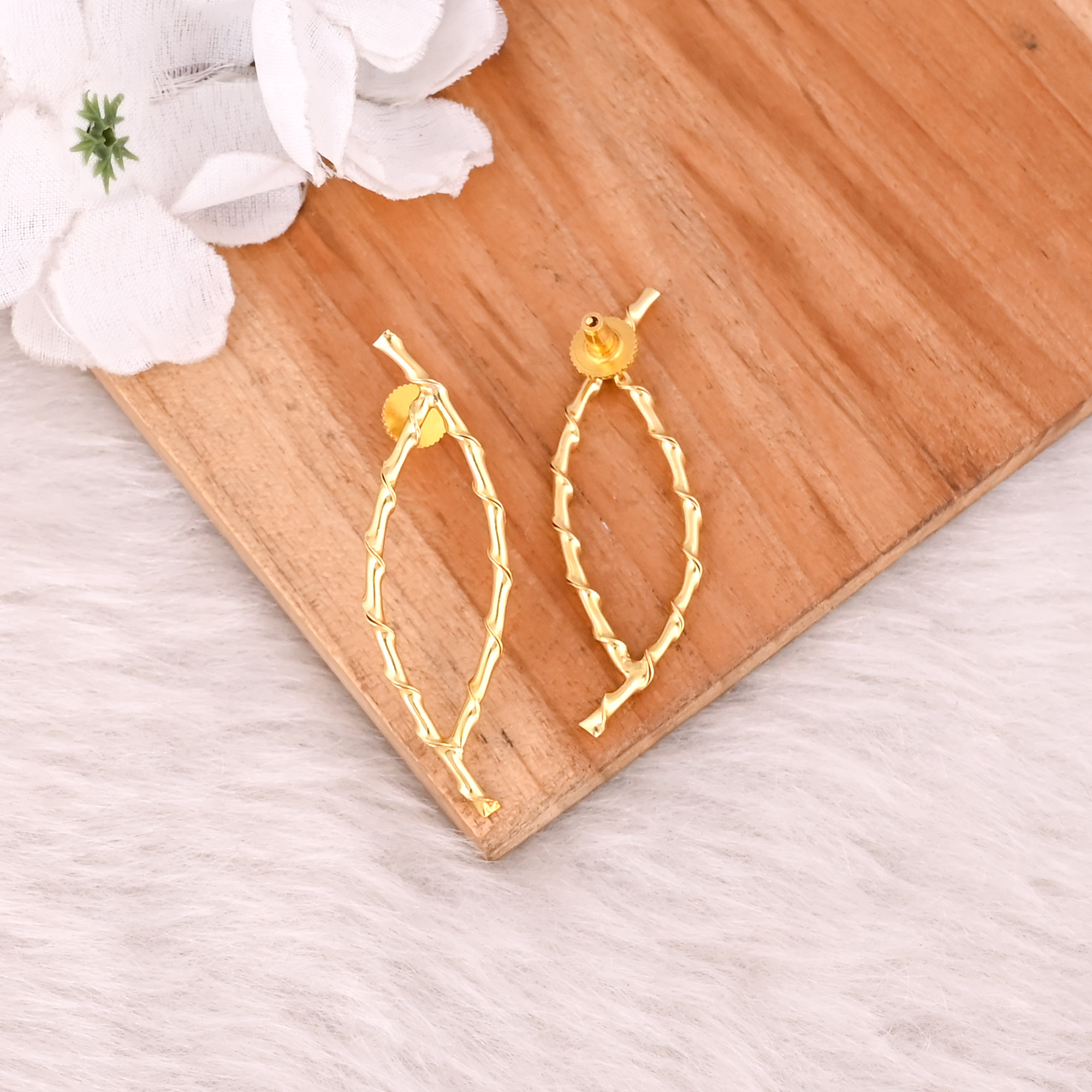 Wholesale Lot 25 Pairs Yellow Gold Plated Brass Handmade Designer Stud Earring  Minimalist Jewelry