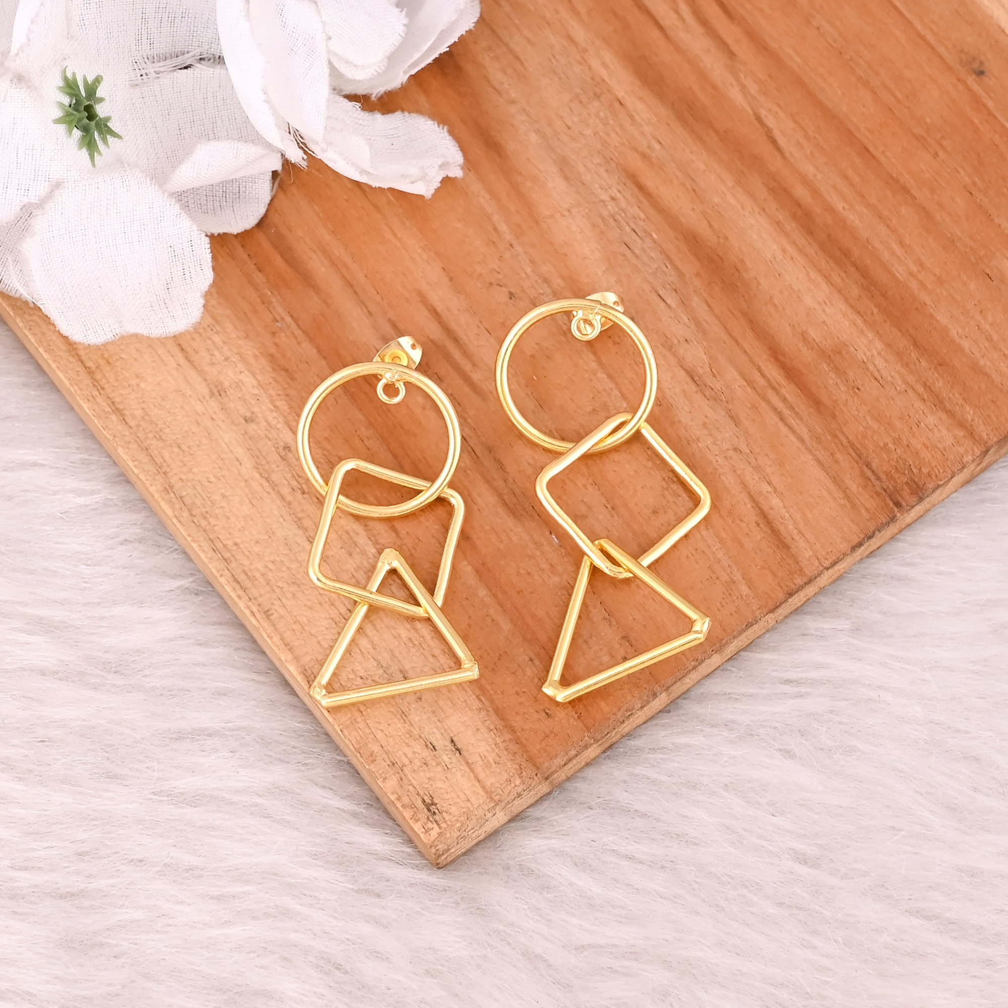 Wholesale Lot 25 Pairs Yellow Gold Plated Brass Dangle Stud Earring Charm Jewelry