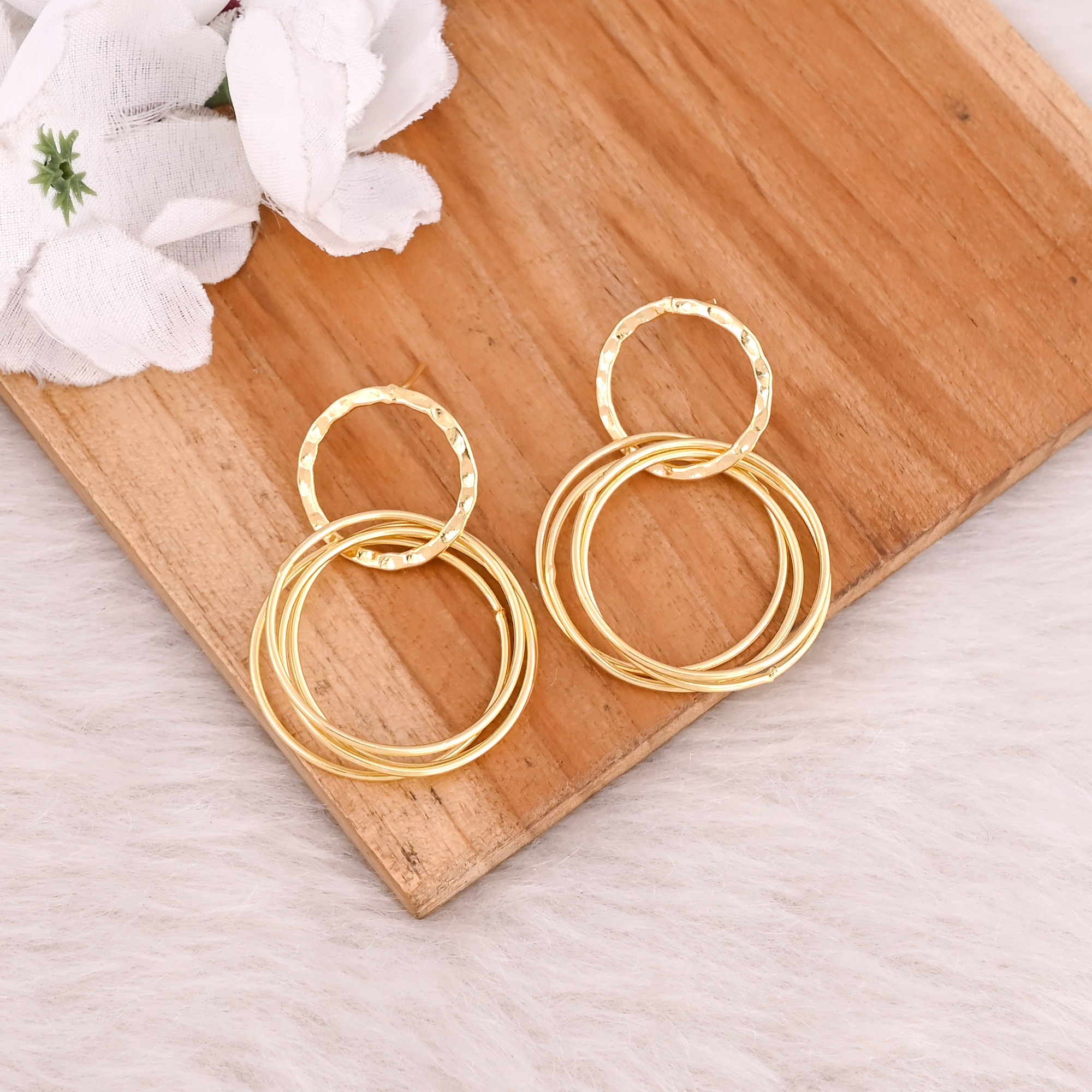 Brass Yellow Gold Plated Designer Wholesale Lot 25 Pairs Handmade Earring Jewelry