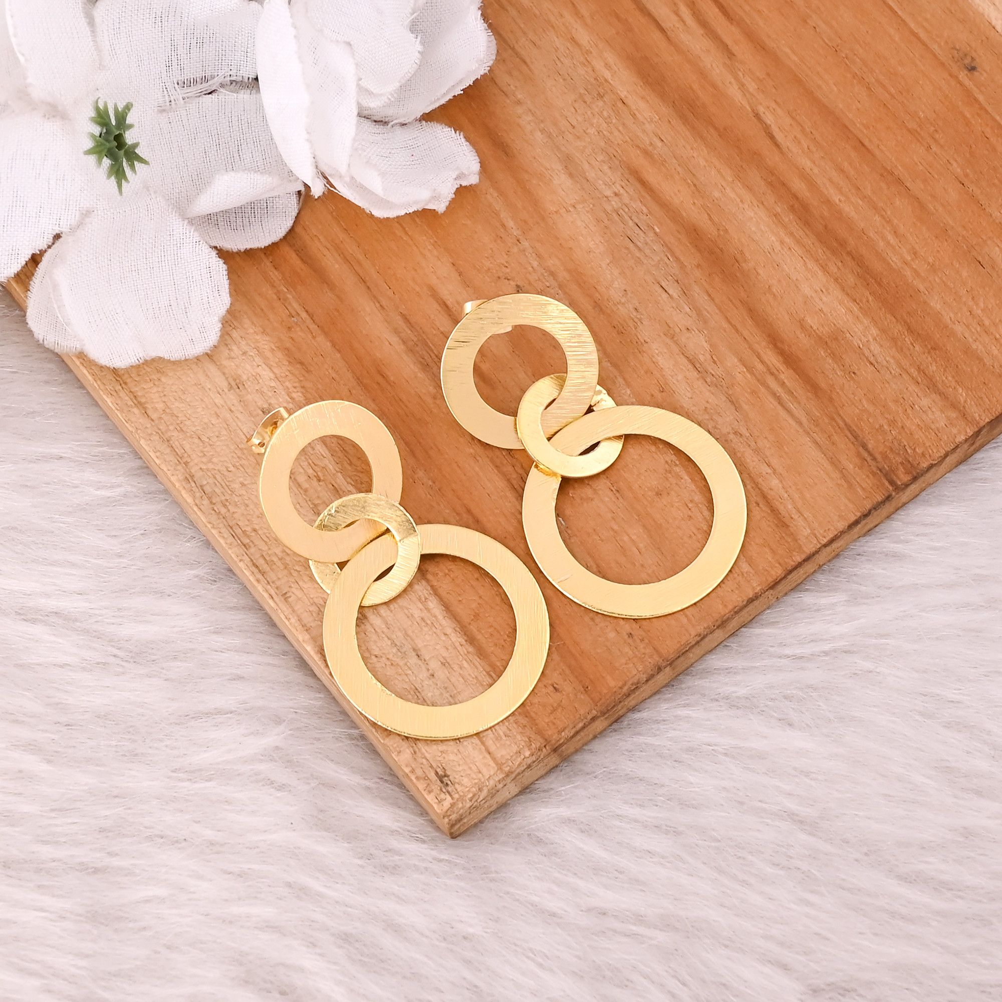 Wholesale Lot 25 Pairs Yellow Gold Plated Brass Matte Finish Handmade Designer Women Earring