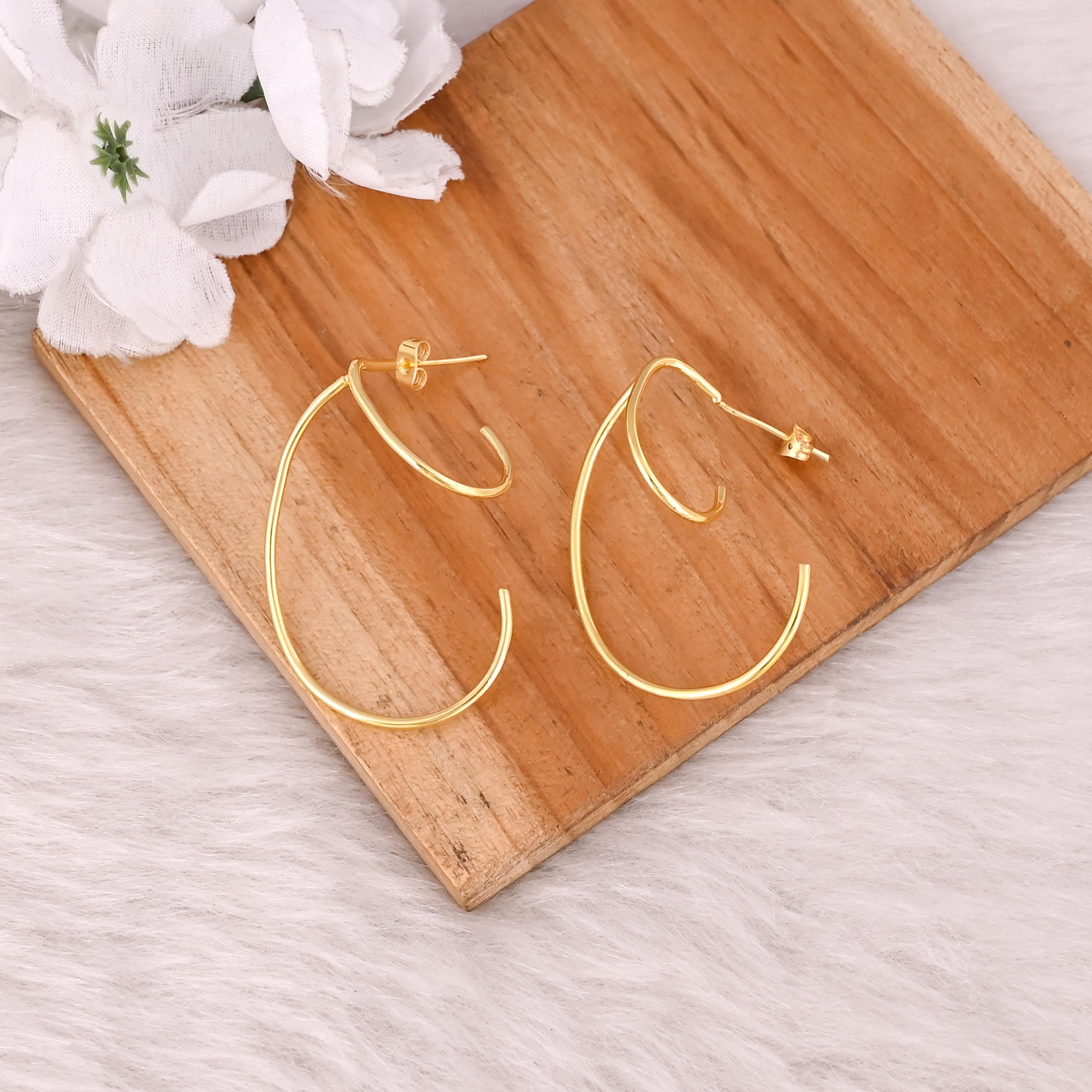 Wholesale Lot 25 Pairs Yellow Gold Plated Handmade Designer Stud Earring