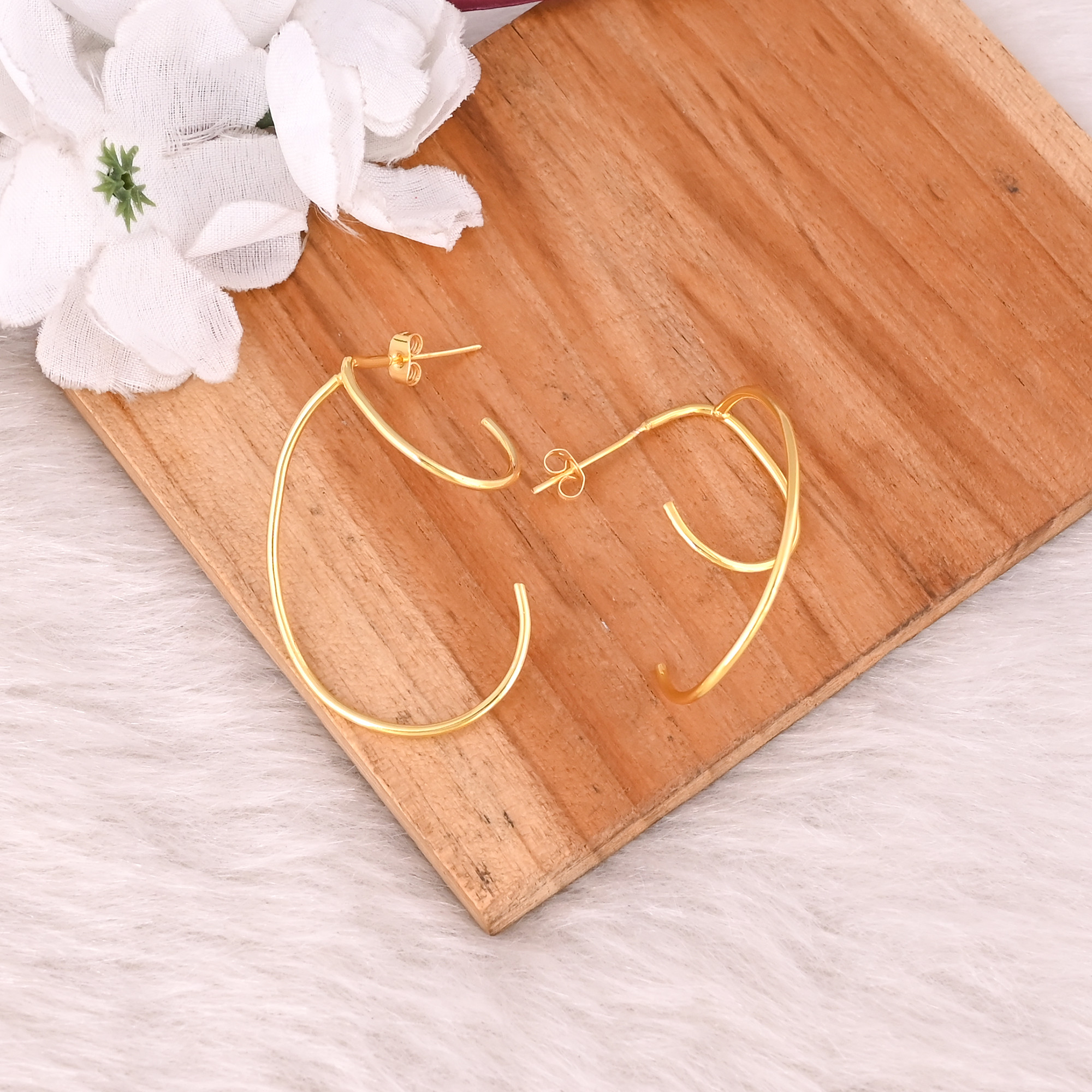 Wholesale Lot 25 Pairs Yellow Gold Plated Handmade Designer Stud Earring