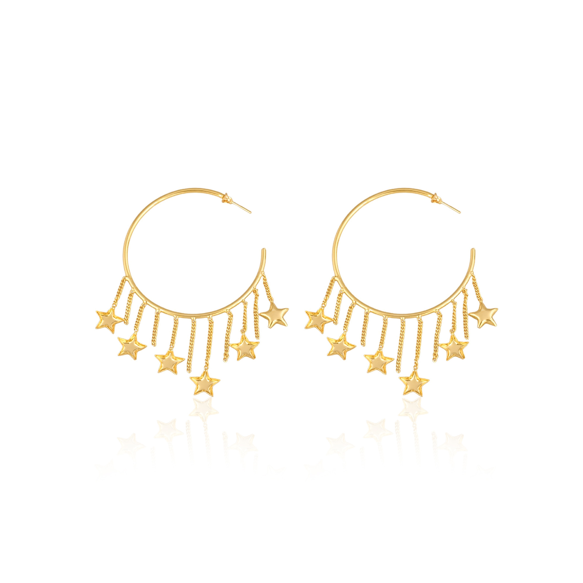 Wholesale Lot 25 pairs Yellow Gold Plated Star Designer Unique Gif t Charm Earring