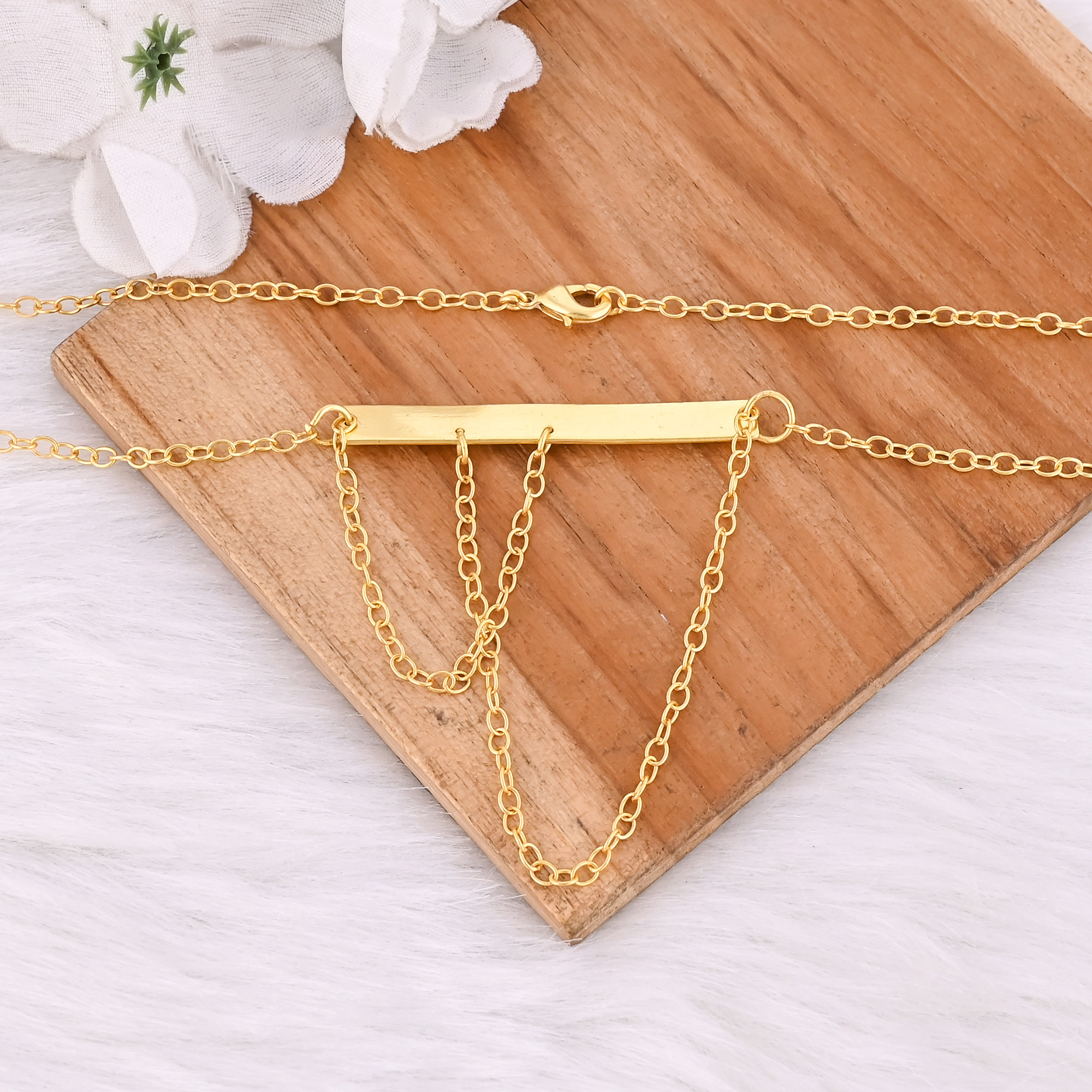 Brass Yellow Gold Plated 25 pcs Wholesale Lot Handmade Designer Chain Necklace Jewelry Brass Unique Jewelry