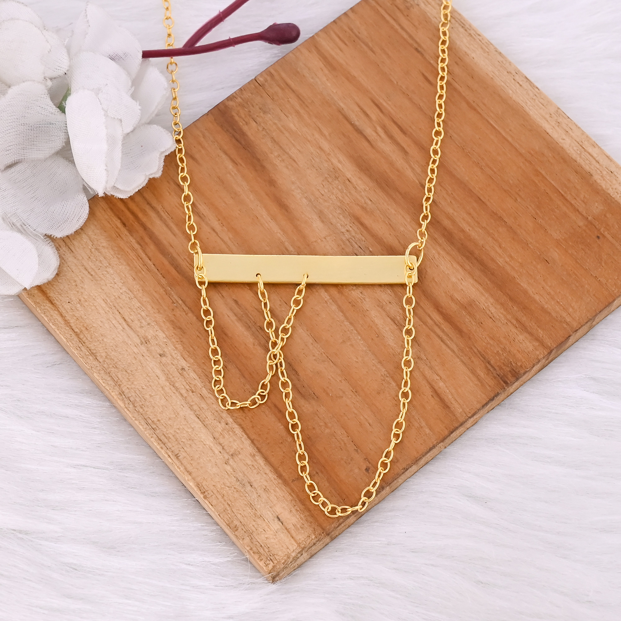 Brass Yellow Gold Plated 25 pcs Wholesale Lot Handmade Designer Chain Necklace Jewelry Brass Unique Jewelry