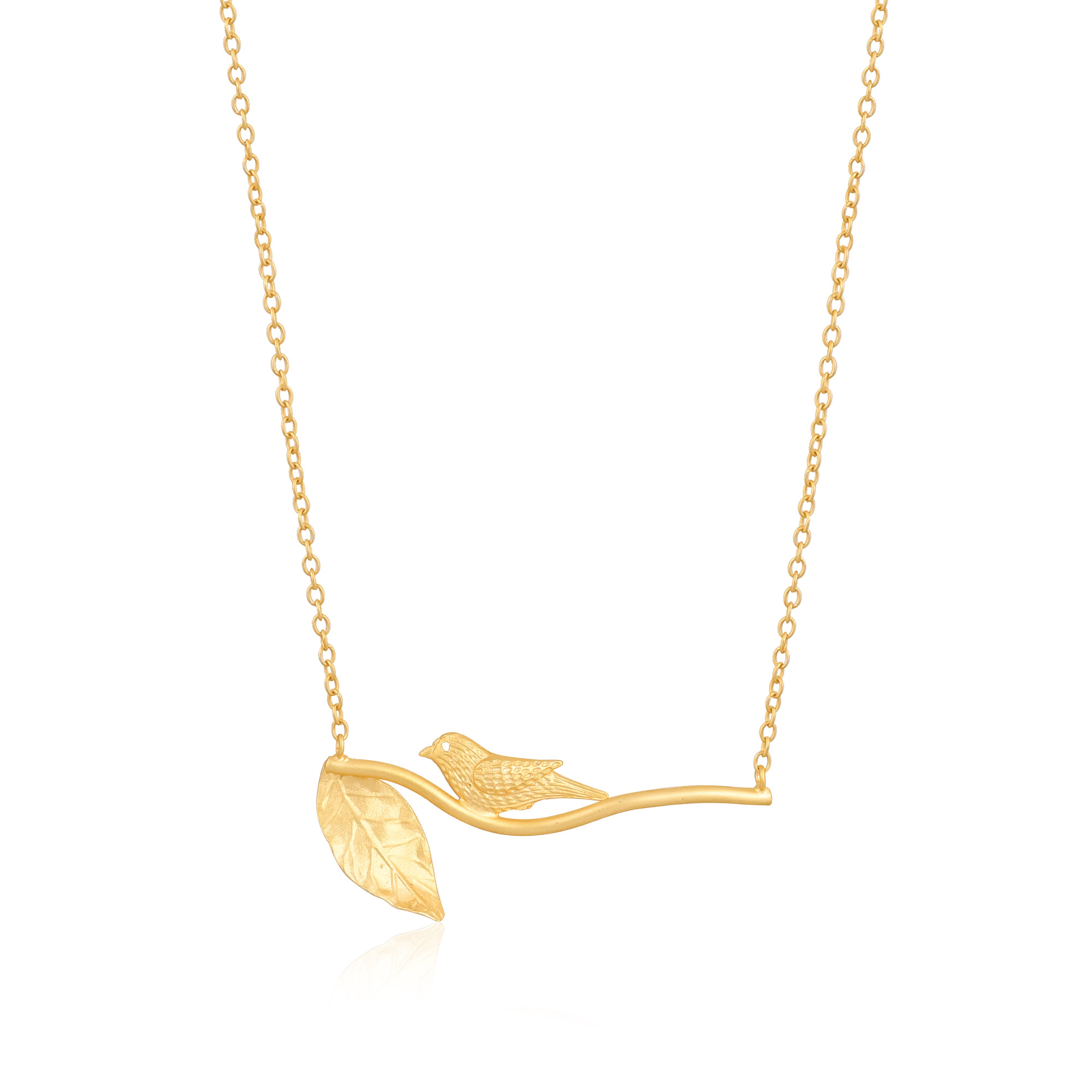 Yellow Gold Plated Brass 25 pcs Wholesale Lot Handmade Leaf Designer Boho Necklace Bird Charm Jewelry Women Necklace