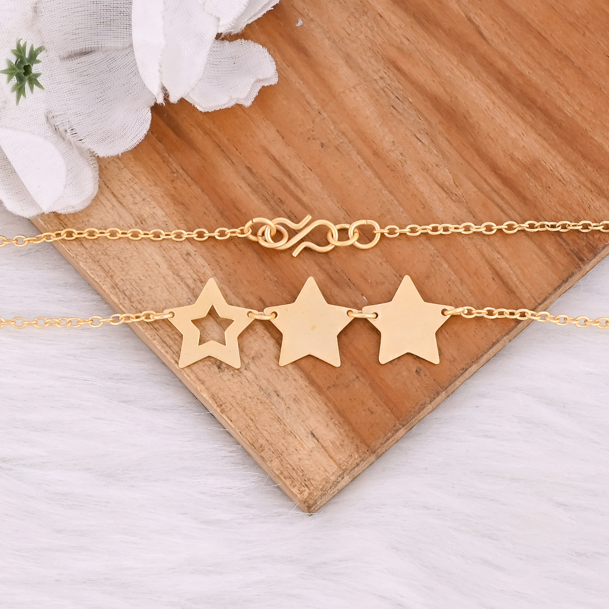 Gorgeous Brass Yellow Gold Plated 25 pcs Wholesale Lot Handmade Designer Star Necklace Jewelry Fashion Jewelry