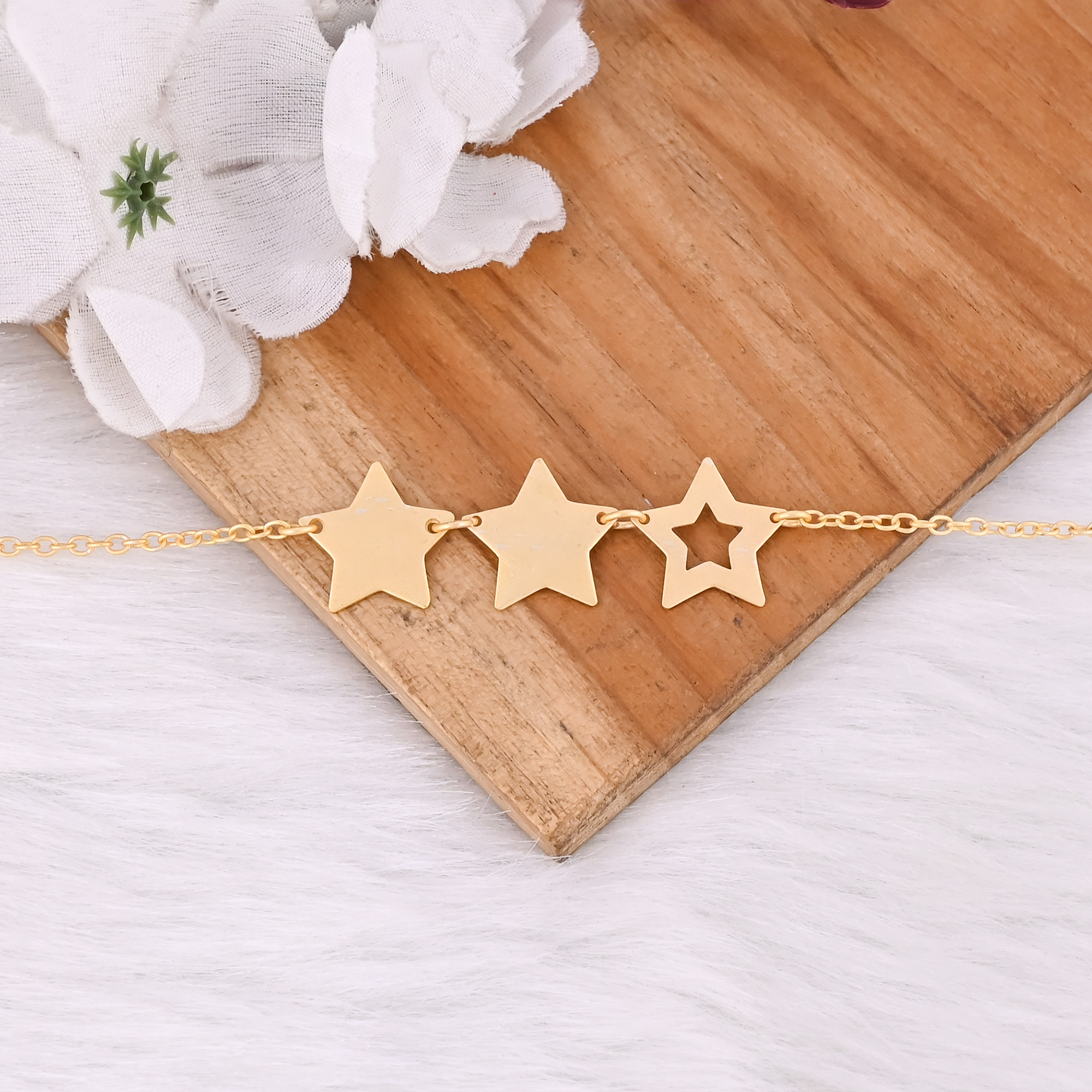 Gorgeous Brass Yellow Gold Plated 25 pcs Wholesale Lot Handmade Designer Star Necklace Jewelry Fashion Jewelry