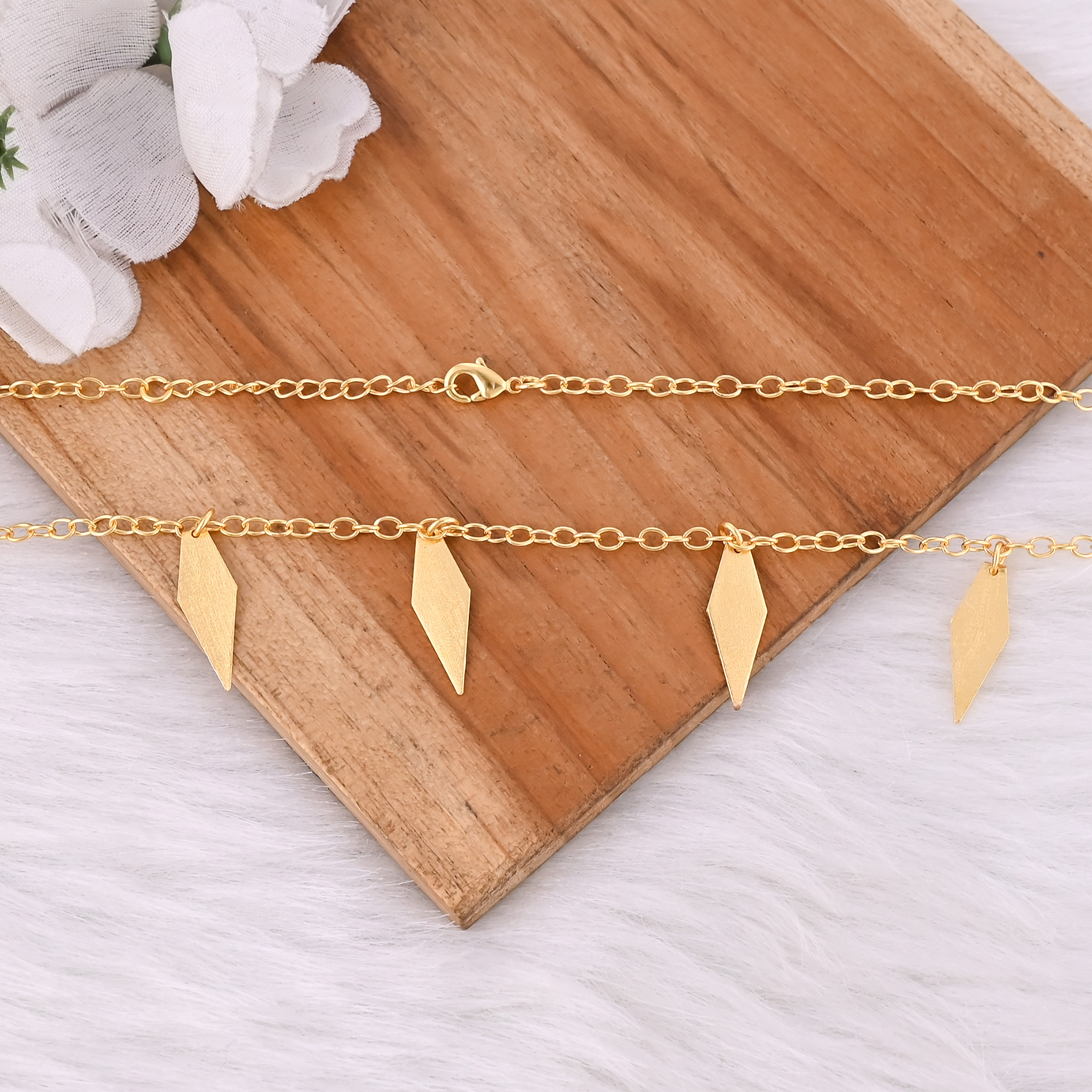 Brass Yellow Gold Plated 25 pcs Wholesale Lot Matte Finish Handmade Designer Necklace Jewelry Brass Jewelry