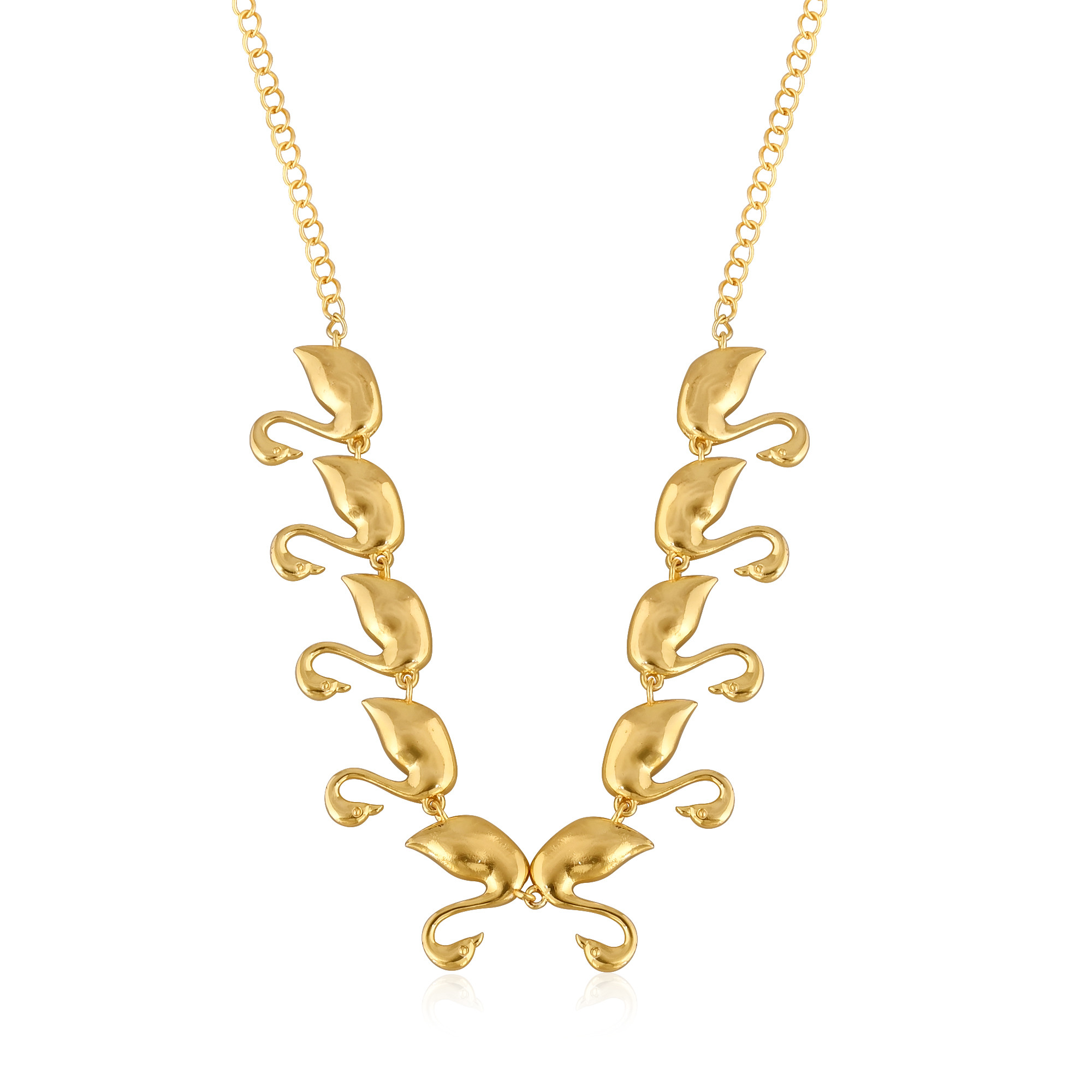 Brass Yellow Gold Plated 25 pcs Wholesale Lot Duck Design Handmade Designer Necklace Jewelry Brass Jewelry