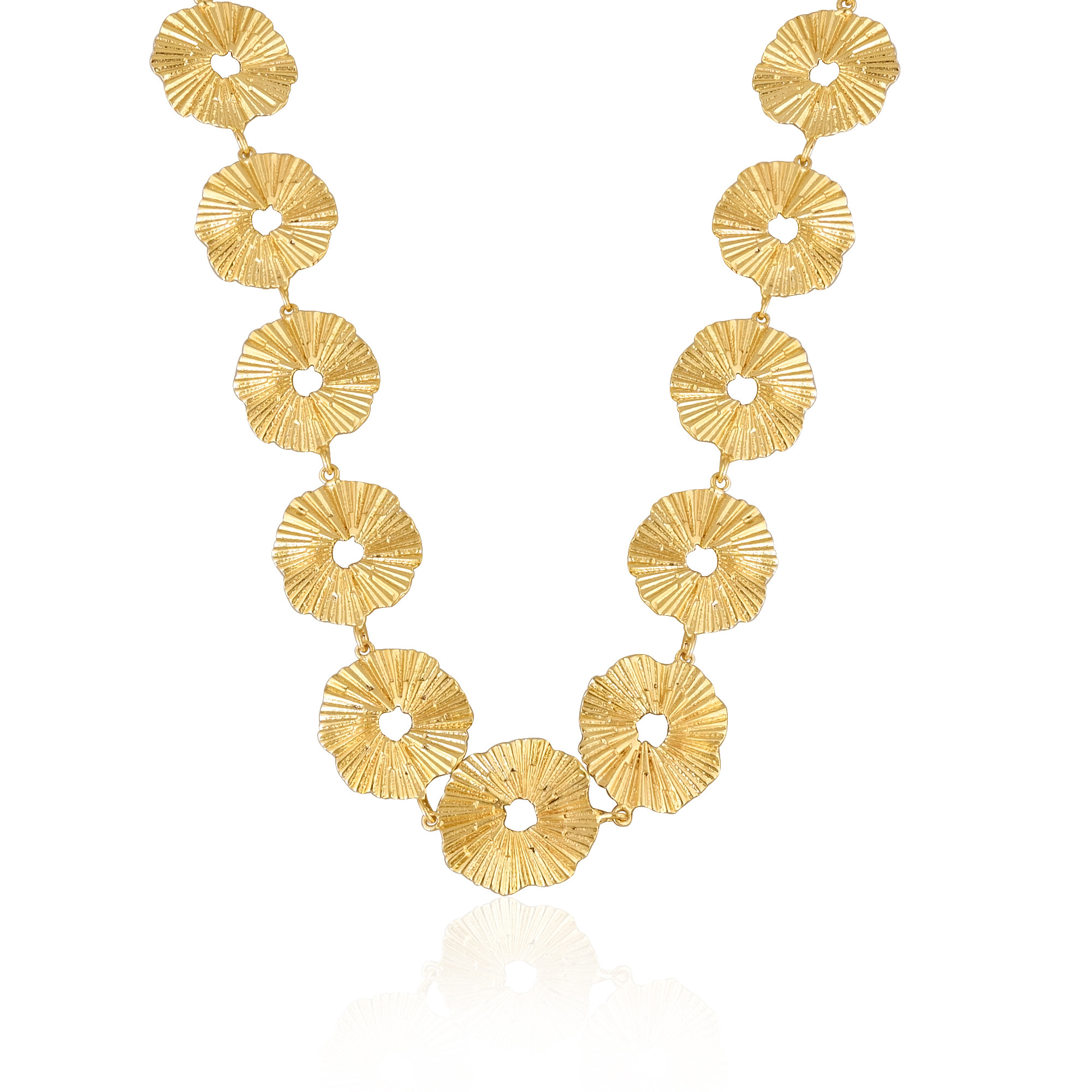 Gorgeous Brass Yellow Gold Plated 25 pcs Wholesale Lot Handmade Designer Unique Gift Floral Necklace Jewelry Fashion Jewelry