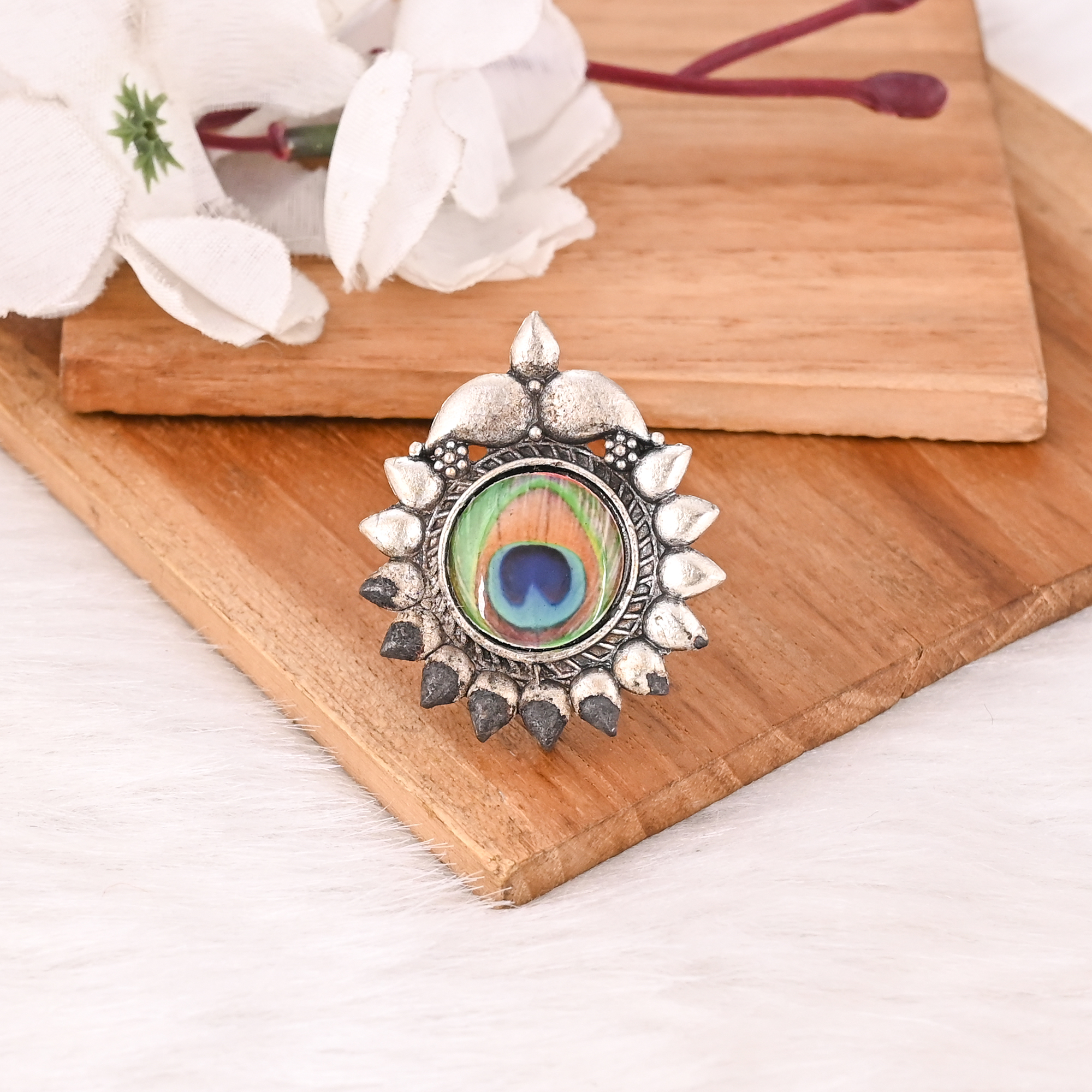 Handmade Jute Thread Necklace with Ring  Earring Set Boho Eco-Friendly Layered Statement Fashion Jewelry for Women