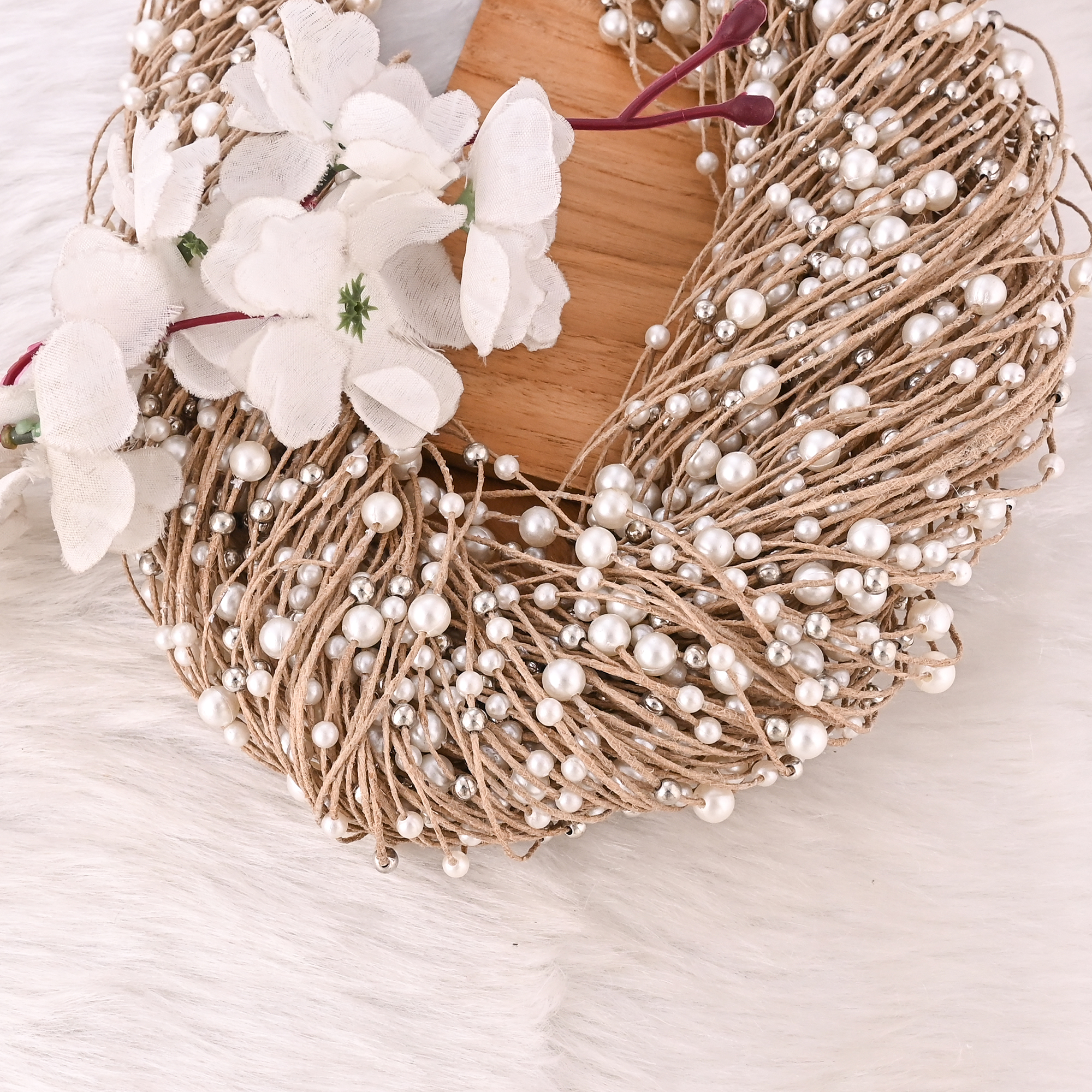 Handmade Jute Pearl Necklace Boho Eco-Friendly Layered Statement Fashion Jewelry for Women