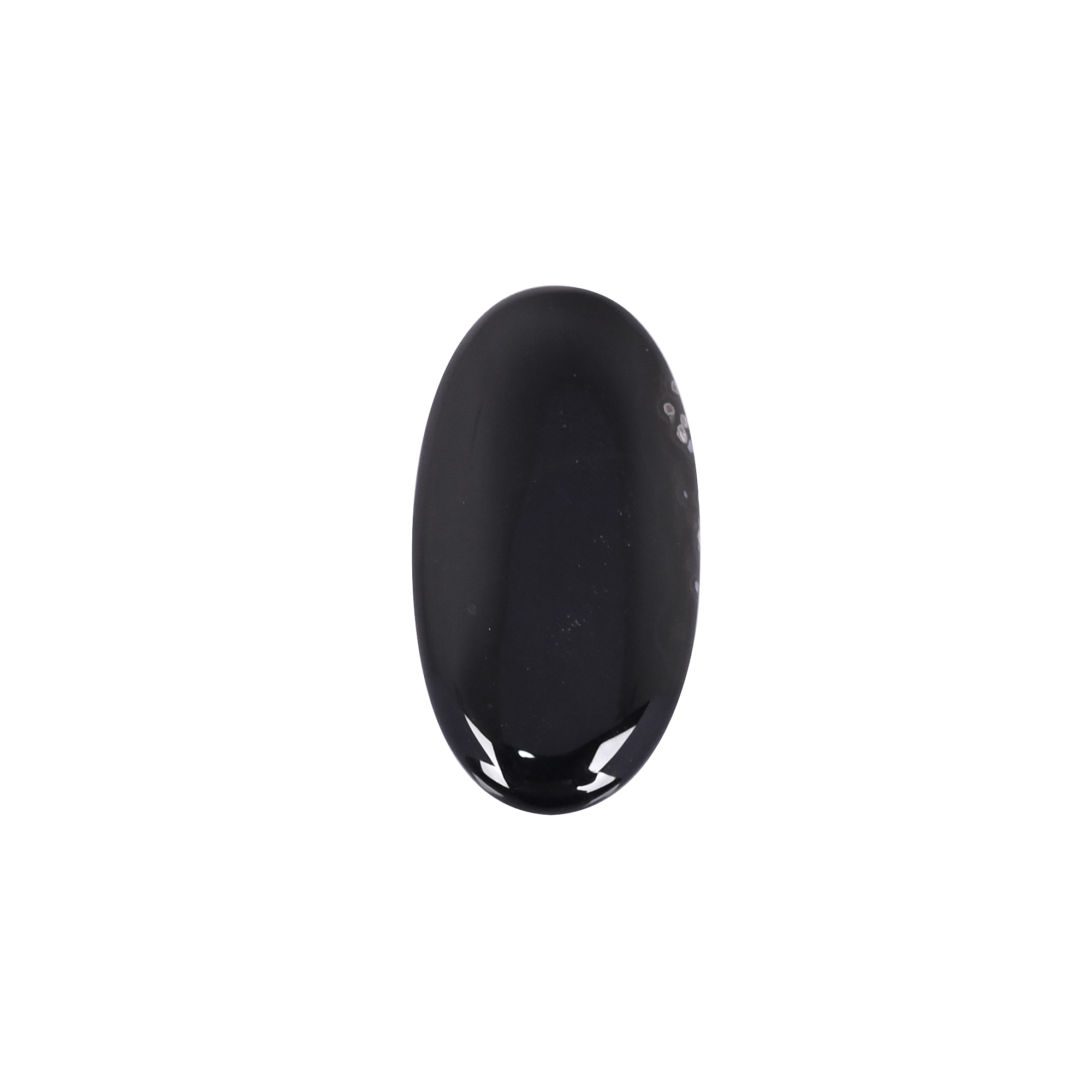 Natural Black Onyx 370 Carat 40x21mm Oval Shape Loose Gemstone