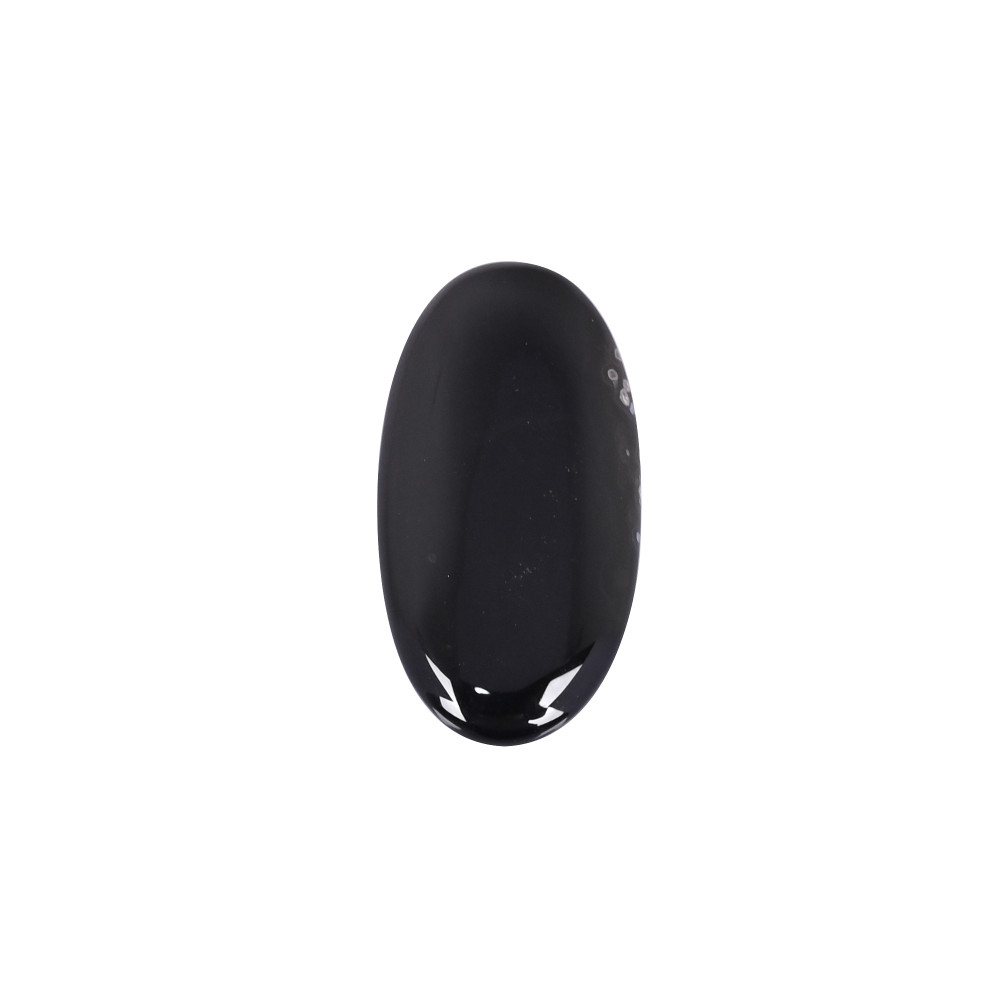 Image of Natural Black Onyx 37.0 Carat 40x21mm Oval Shape Loose Gemstone